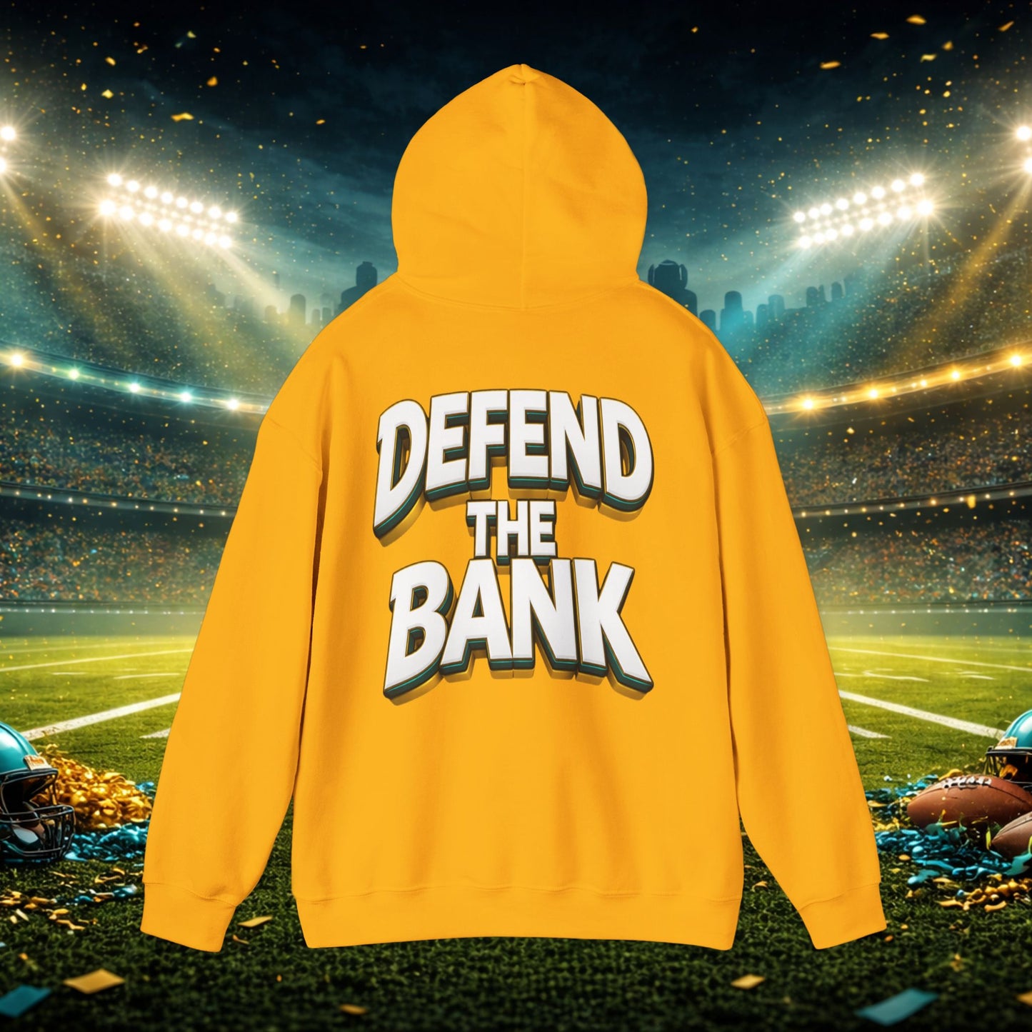 Defend The Bank Hoodie — "DUUUVAL vs EVERYBODY" Jacksonville Streetwear Hoodie Printify