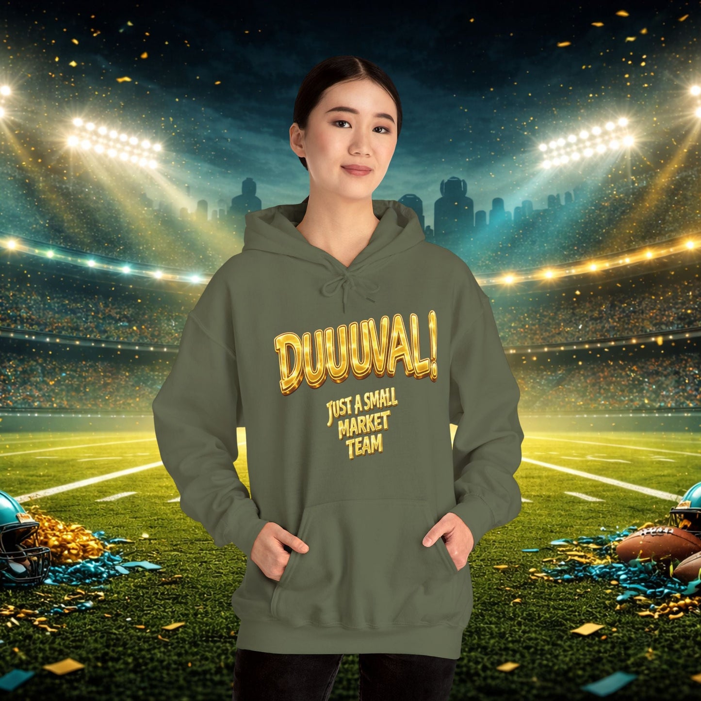 Duuval! Football Hoodie — "Locked In" Small Market Pride Sweatshirt Printify