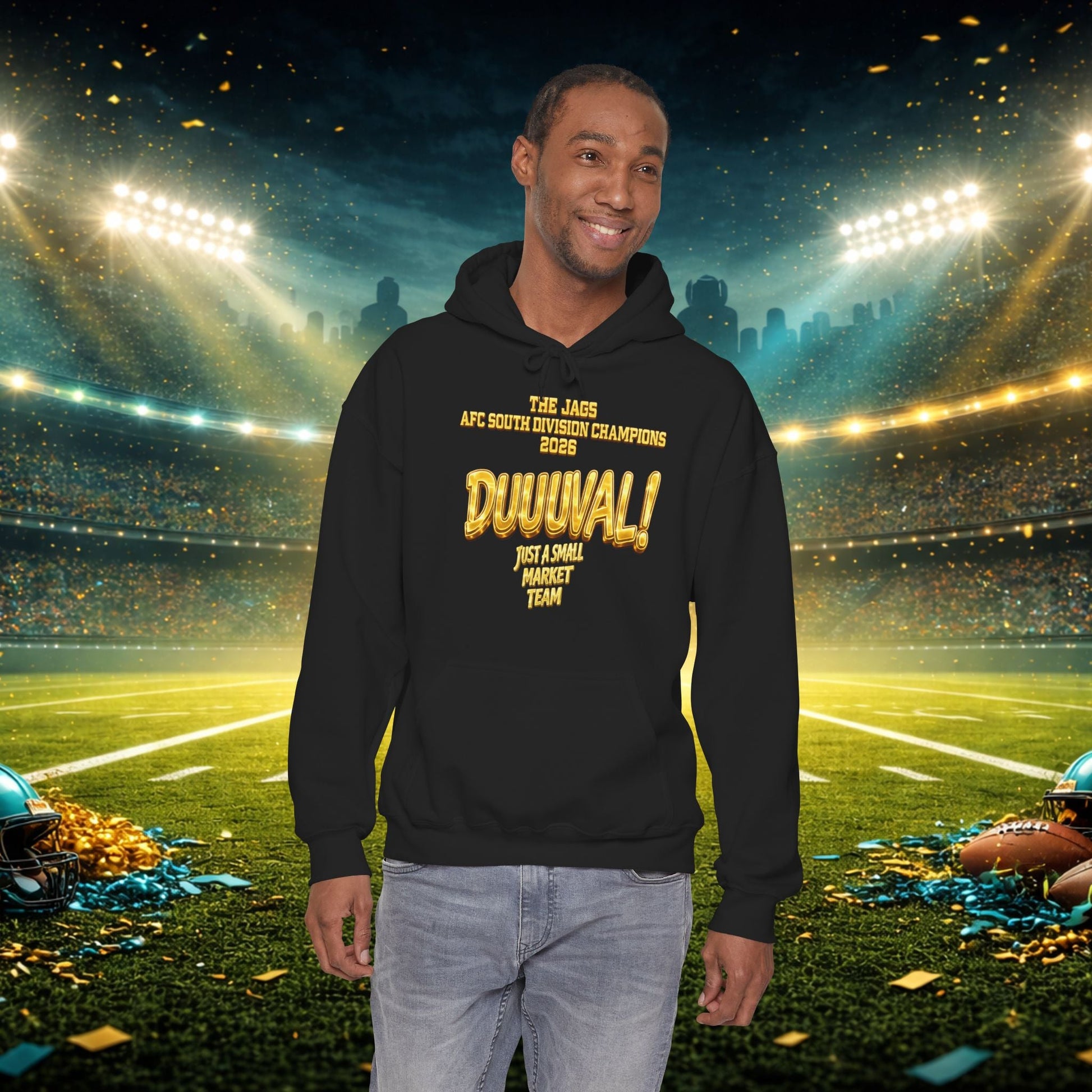 Duuval! Football Hoodie — "Locked In" Small Market Pride Sweatshirt Printify