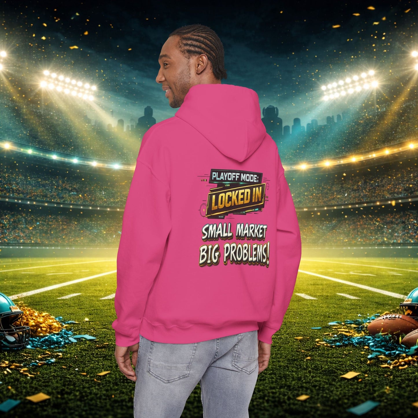 Duval vs All Y’all Hoodie — "Playoff Mode: Locked In" Football Fan Sweatshirt Printify
