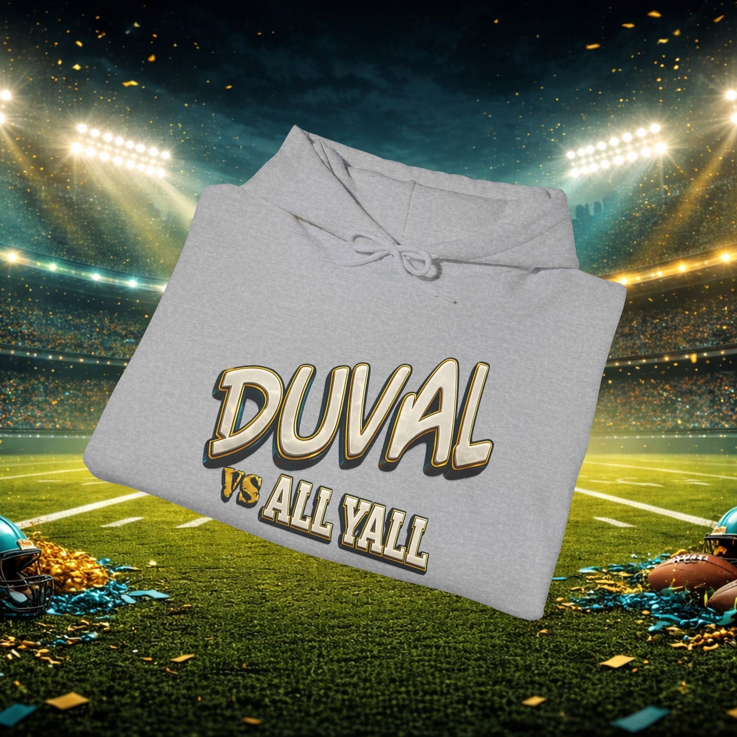 Duval vs All Y’all Hoodie — "Playoff Mode: Locked In" Football Fan Sweatshirt Printify