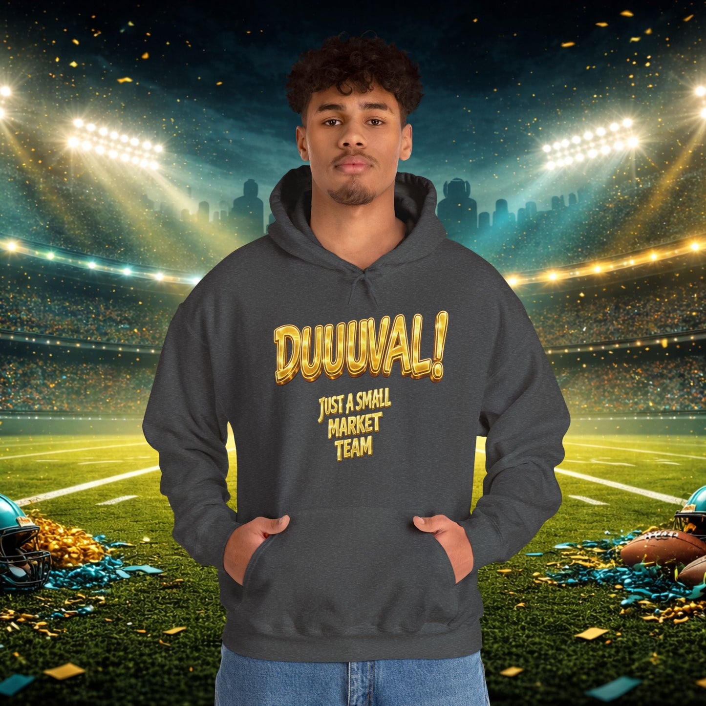 Duuval! Football Hoodie — "Locked In" Small Market Pride Sweatshirt Printify
