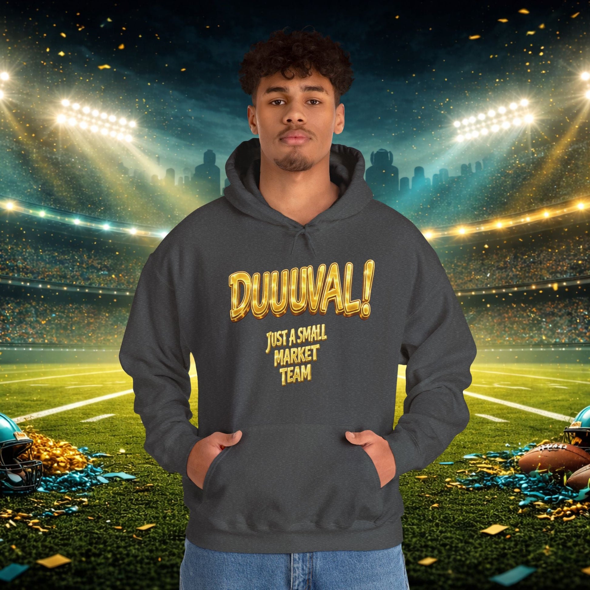 Duuval! Football Hoodie — "Locked In" Small Market Pride Sweatshirt Printify