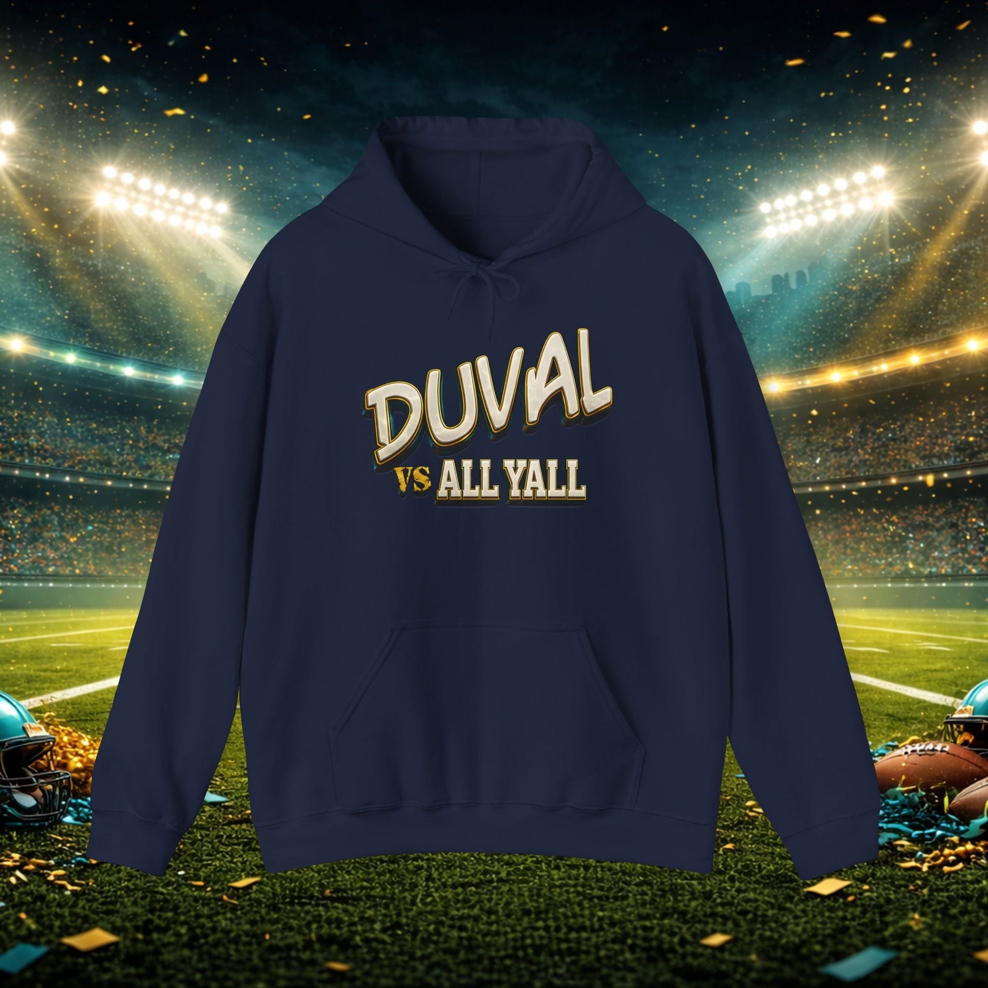 Duval vs All Y’all Hoodie — "Playoff Mode: Locked In" Football Fan Sweatshirt Printify