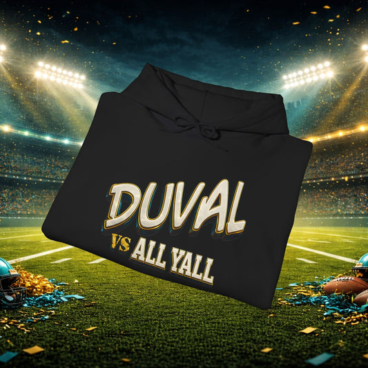 Duval vs All Y’all Hoodie — "Playoff Mode: Locked In" Football Fan Sweatshirt Printify