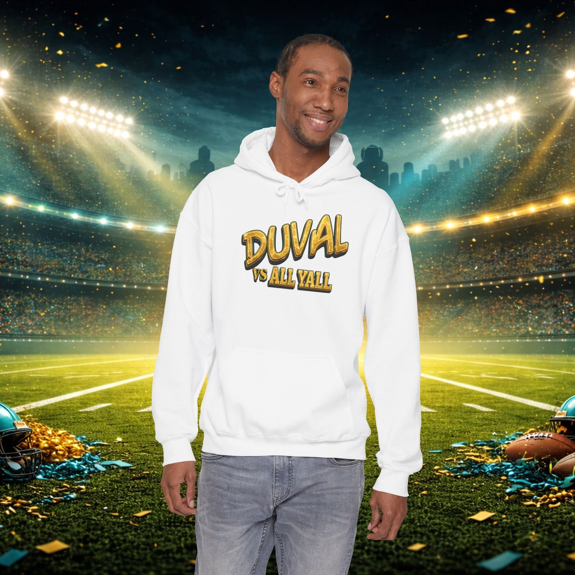 Duval vs All Y’all Hoodie — "Playoff Mode: Locked In" Football Fan Sweatshirt Printify