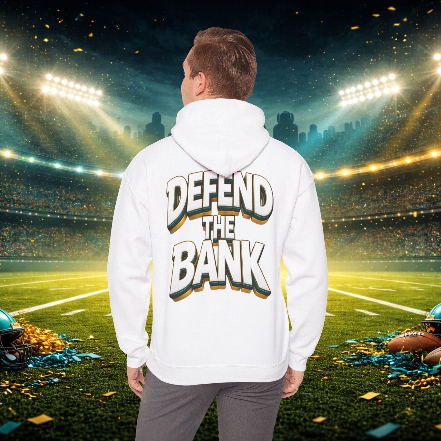 Defend The Bank Hoodie — "DUUUVAL vs EVERYBODY" Jacksonville Streetwear Hoodie Printify