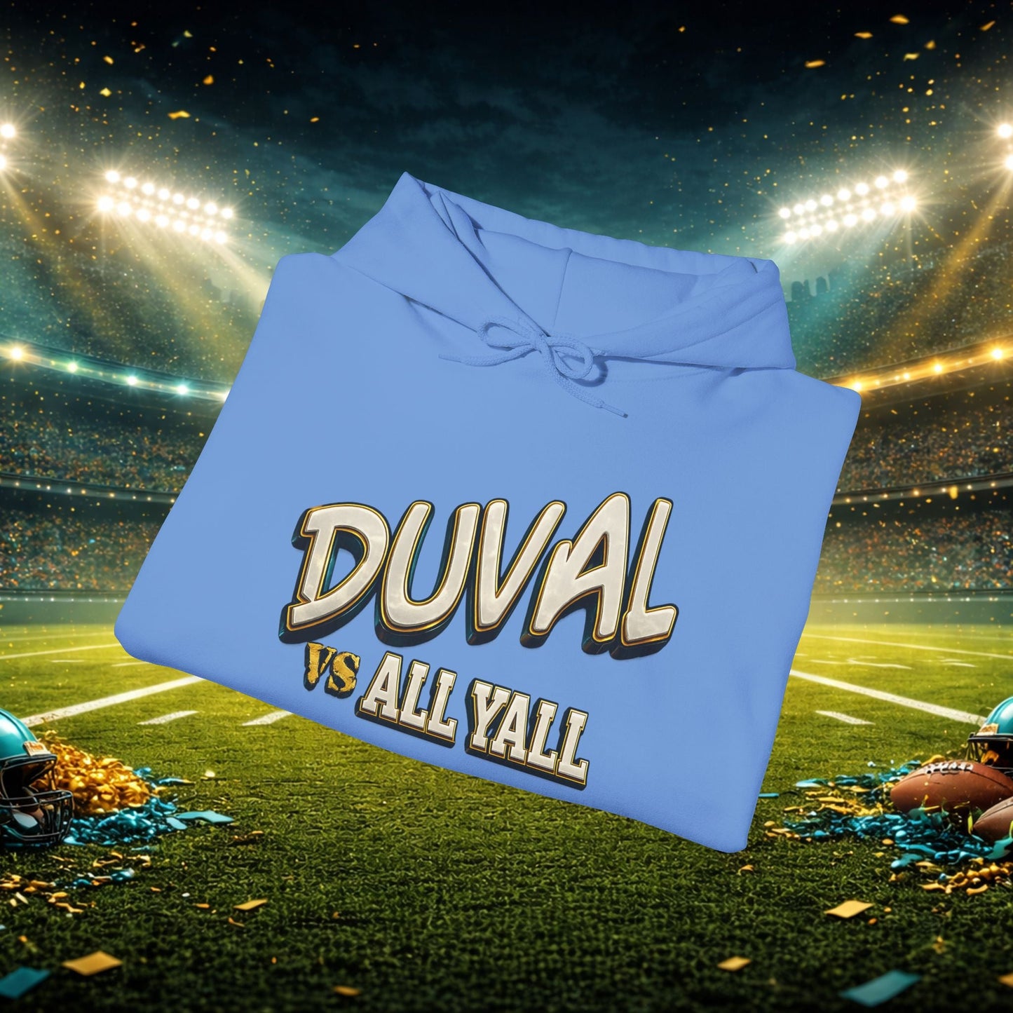 Duval vs All Y’all Hoodie — "Playoff Mode: Locked In" Football Fan Sweatshirt Printify