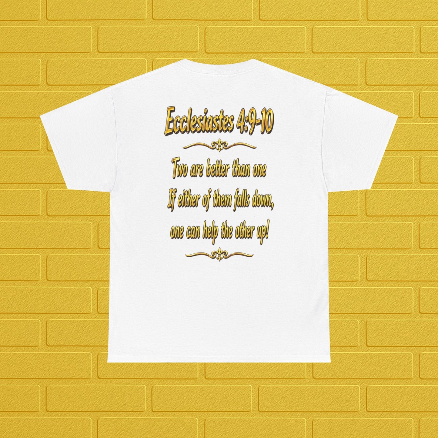 Birthday Tee — "Happy Birthday GLEN & GLENDA”! June 25 2026" with Ecclesiastes 4:9–10 Back Printify