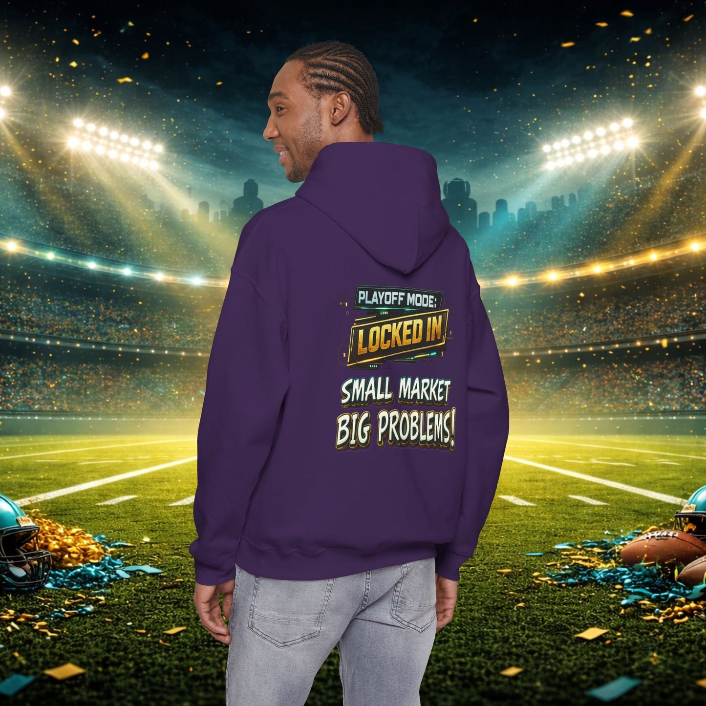 Duval vs All Y’all Hoodie — "Playoff Mode: Locked In" Football Fan Sweatshirt Printify