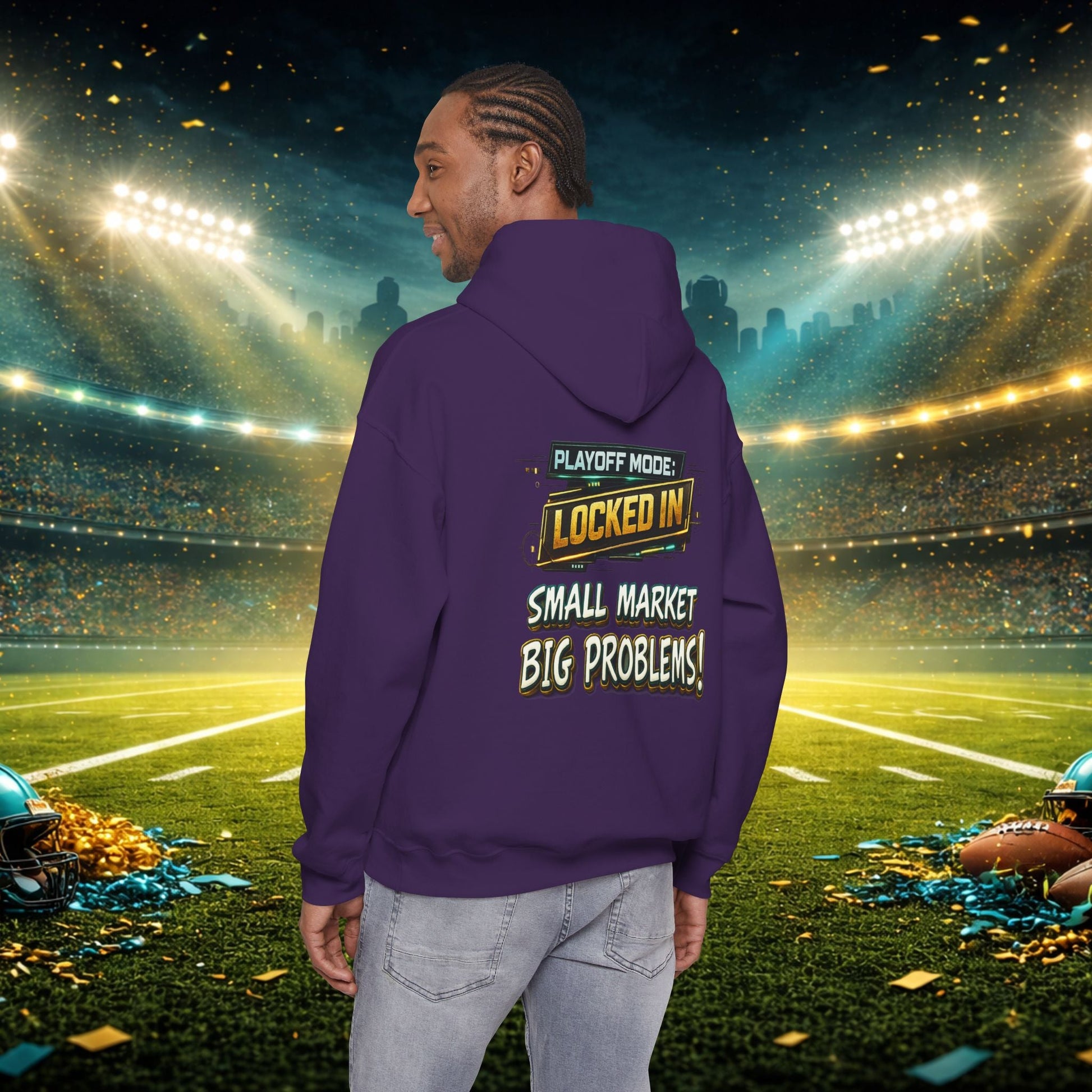 Duval vs All Y’all Hoodie — "Playoff Mode: Locked In" Football Fan Sweatshirt Printify