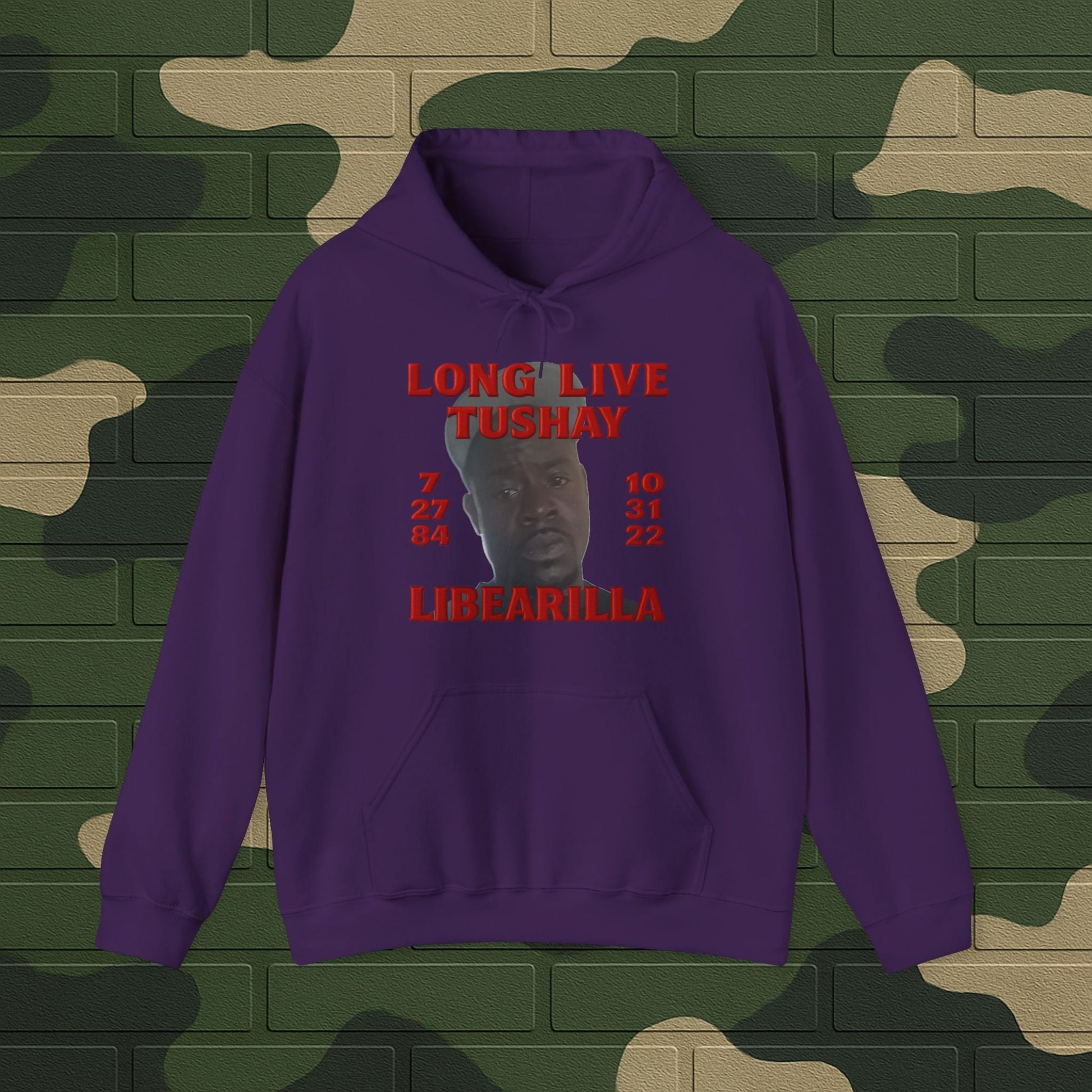 Hoodie — "Long Live Tushay" Memorial Hoodie with Lord's Prayer Back Printify