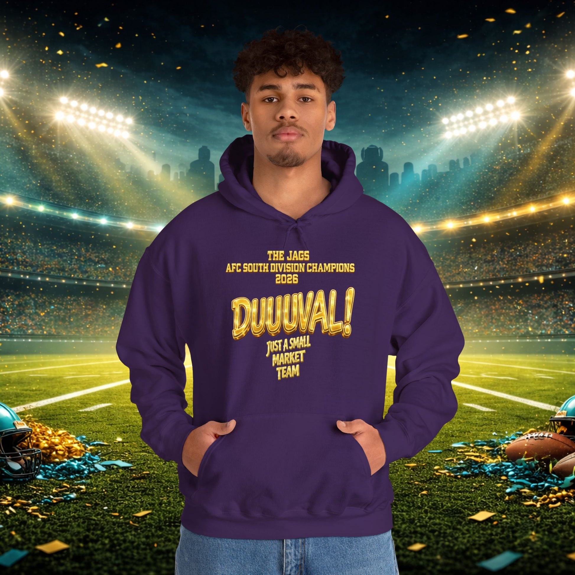 Duuval! Football Hoodie — "Locked In" Small Market Pride Sweatshirt Printify