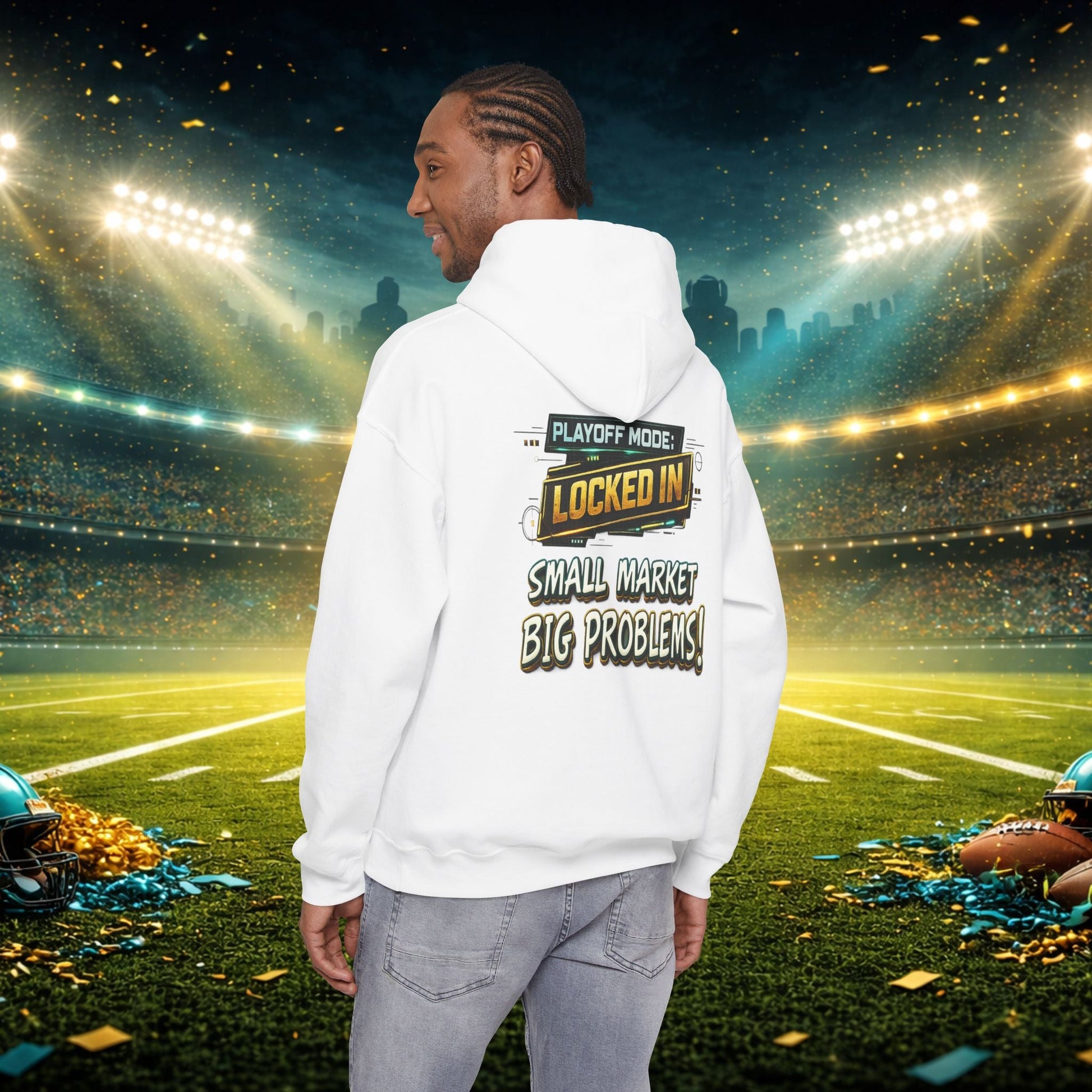 Duval vs All Y’all Hoodie — "Playoff Mode: Locked In" Football Fan Sweatshirt Printify