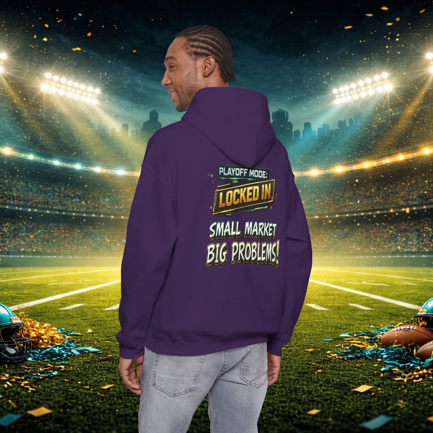 Duval vs All Y’all Hoodie — "Playoff Mode: Locked In" Football Fan Sweatshirt Printify