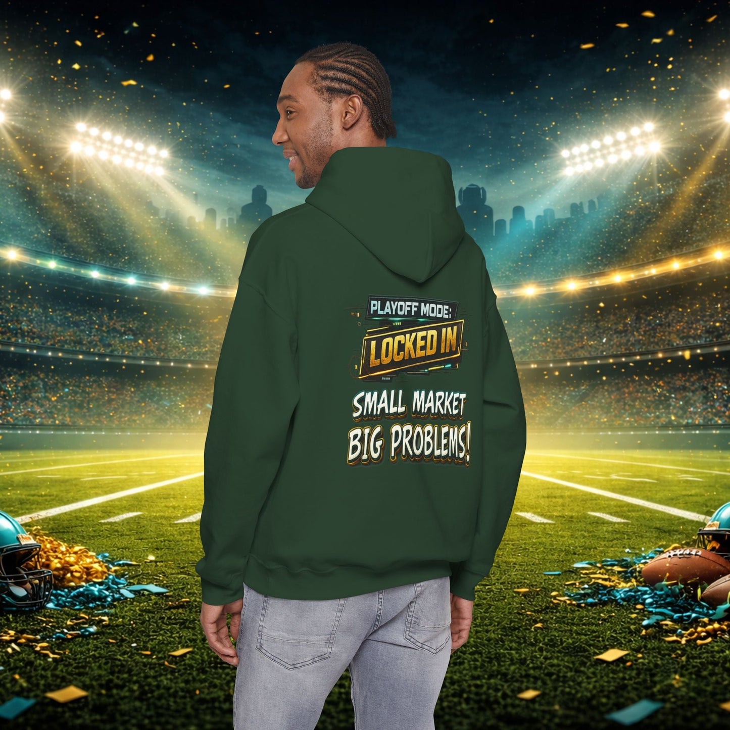 Duval vs All Y’all Hoodie — "Playoff Mode: Locked In" Football Fan Sweatshirt Printify
