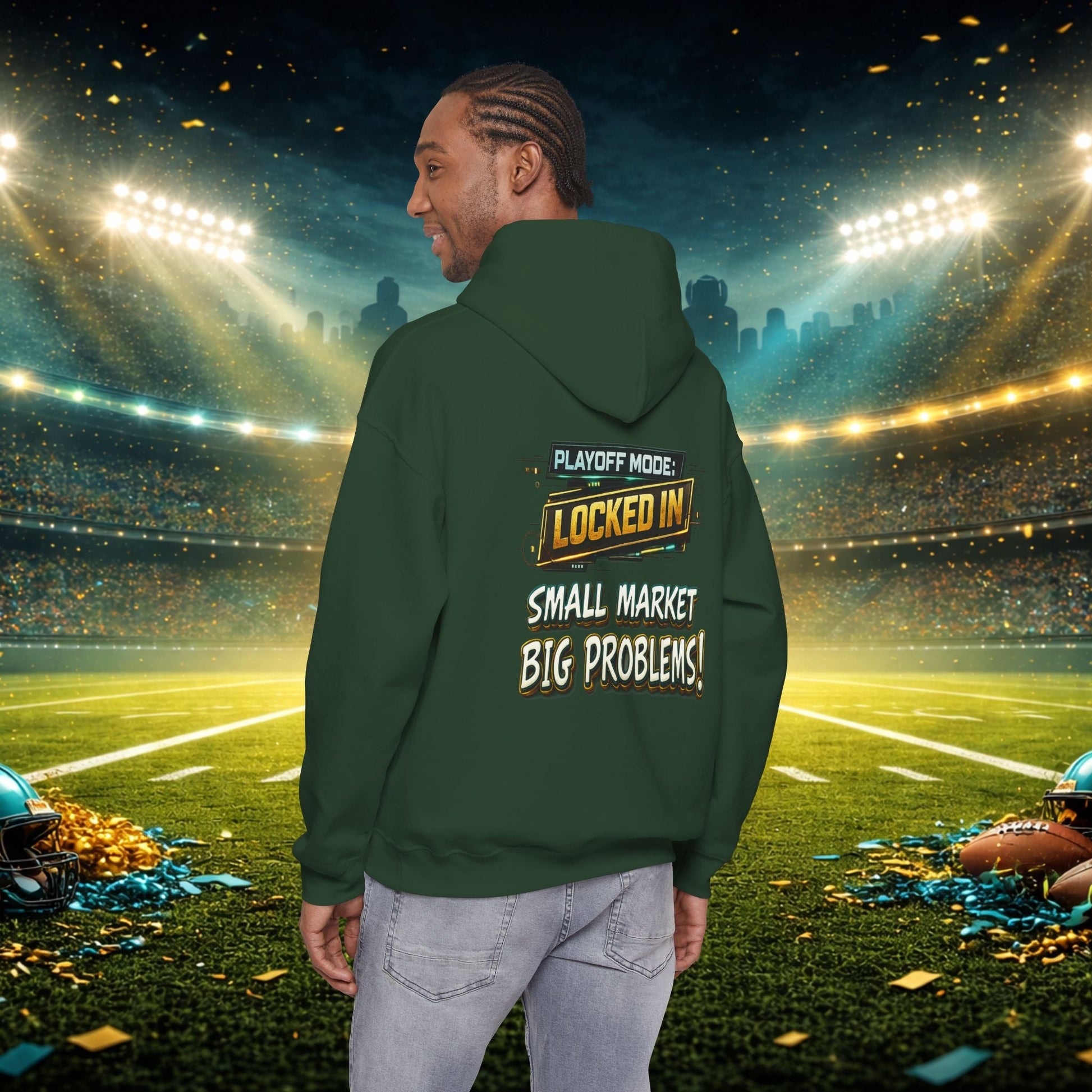 Duval vs All Y’all Hoodie — "Playoff Mode: Locked In" Football Fan Sweatshirt Printify