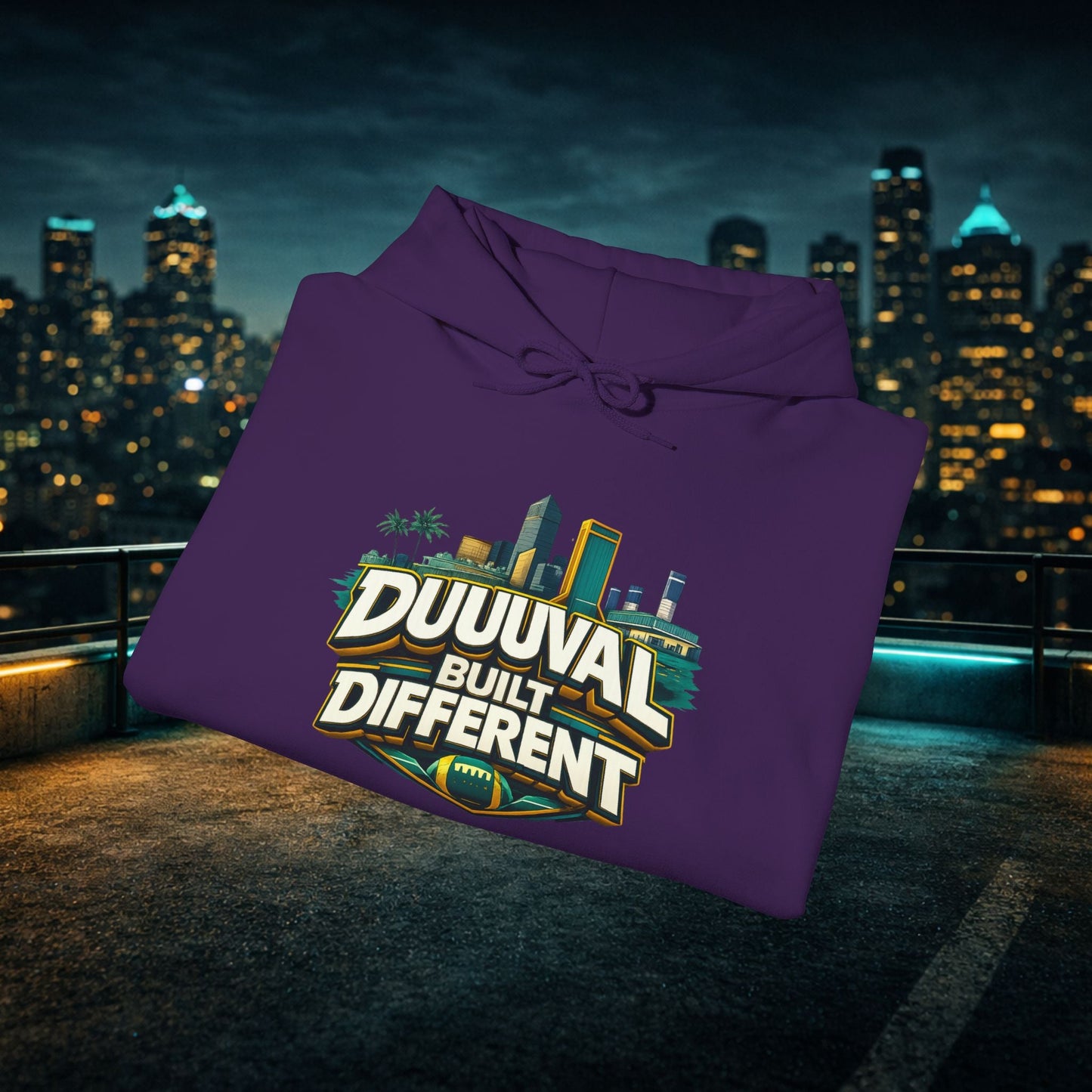 Duuuval Built Different / Defend The Bank Hoodie — Jacksonville Pride Graphic Hoodie Printify