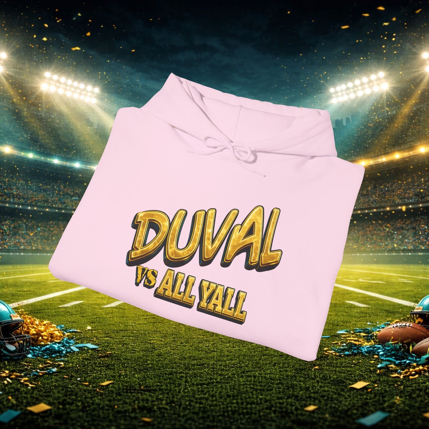 Duval vs All Y’all Hoodie — "Playoff Mode: Locked In" Football Fan Sweatshirt Printify