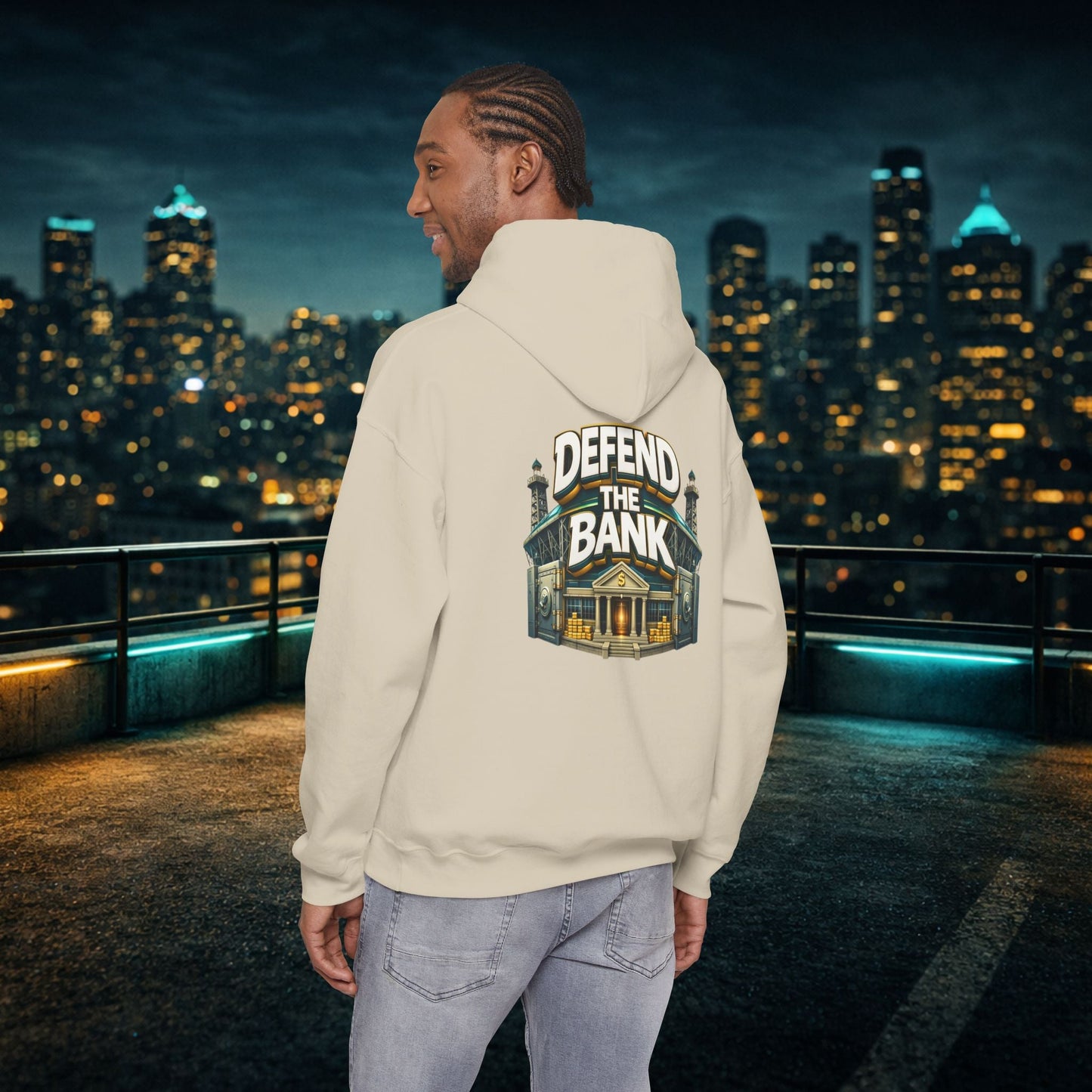 Duuuval Built Different / Defend The Bank Hoodie — Jacksonville Pride Graphic Hoodie Printify