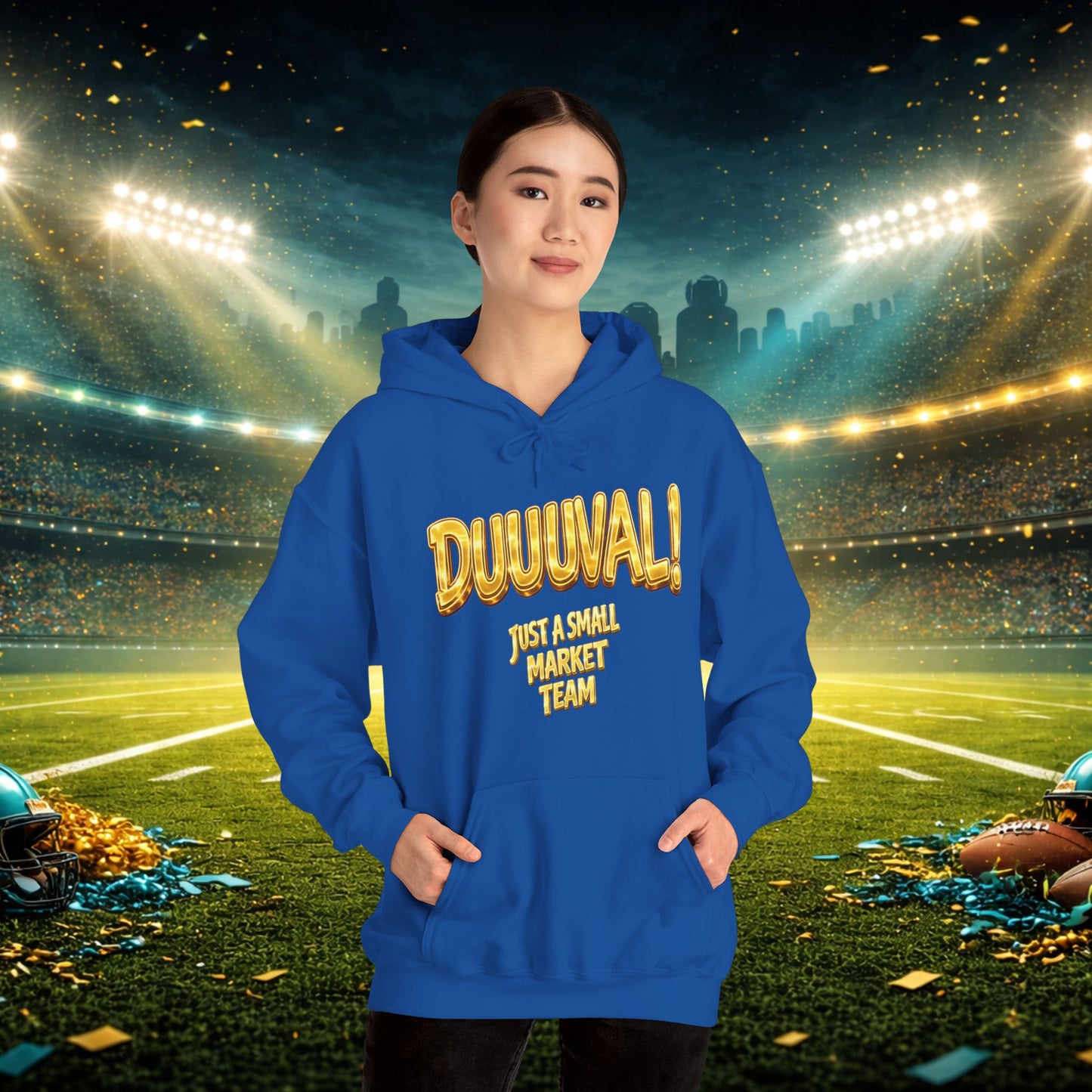 Duuval! Football Hoodie — "Locked In" Small Market Pride Sweatshirt Printify