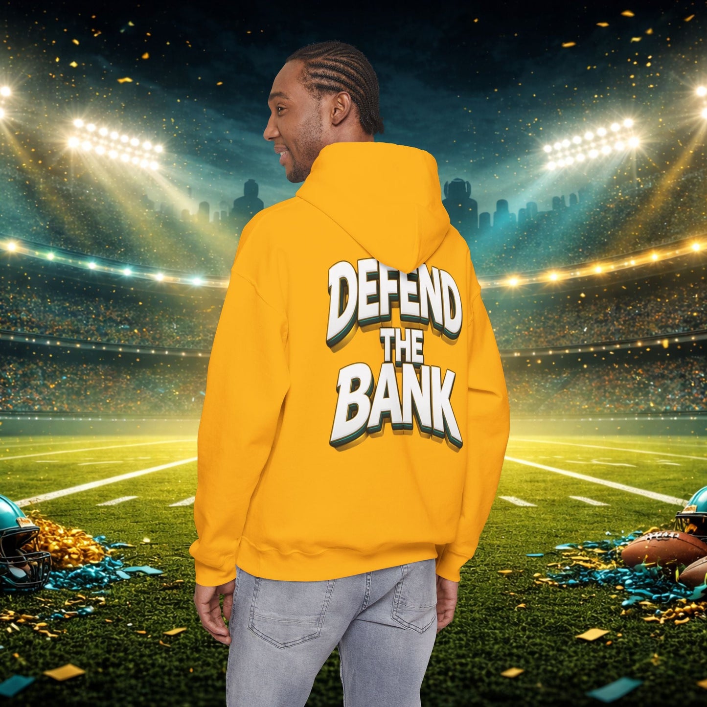 Defend The Bank Hoodie — "DUUUVAL vs EVERYBODY" Jacksonville Streetwear Hoodie Printify