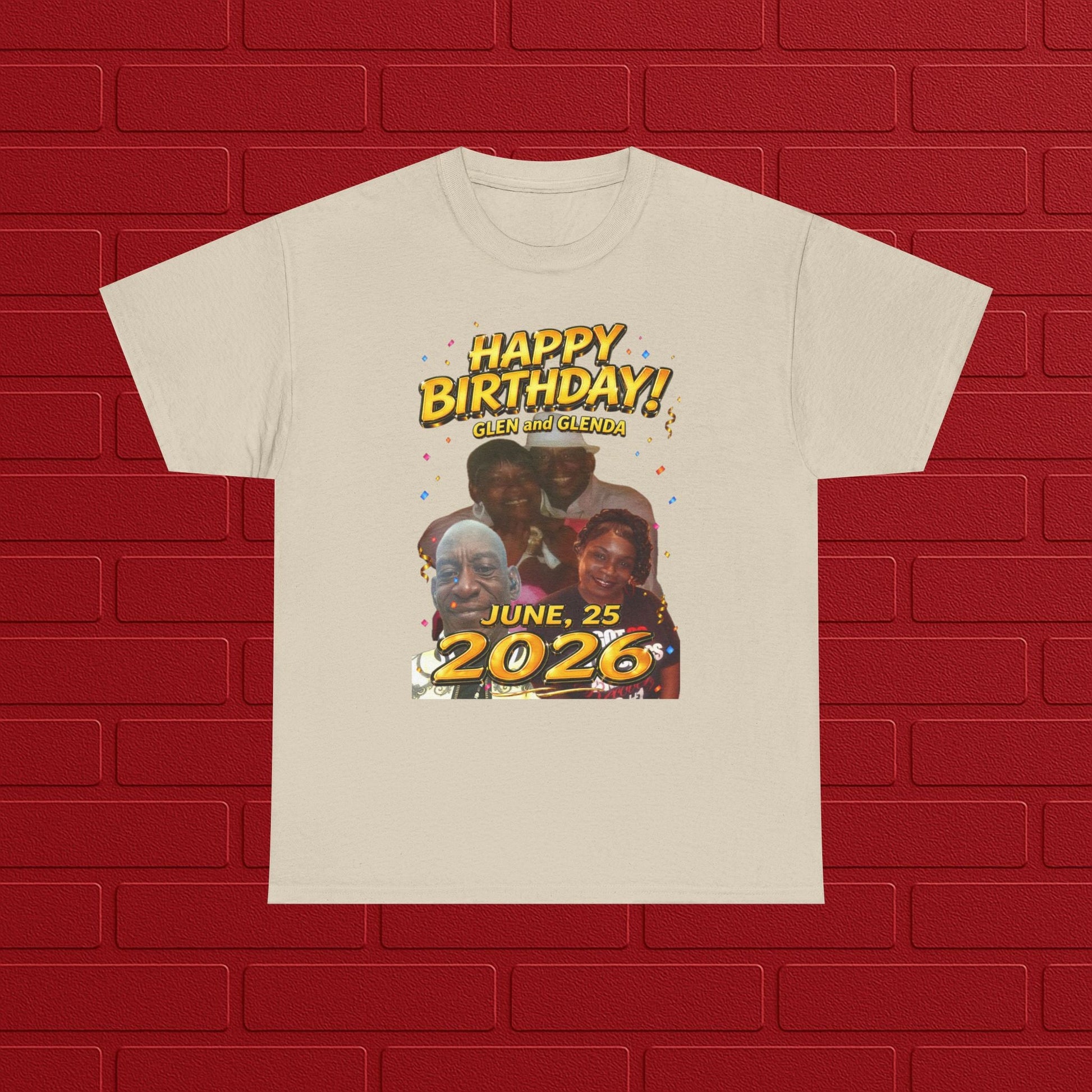 Birthday Tee - "Happy Birthday! June 25 2026" Personalized Glen Tribute Shirt Printify