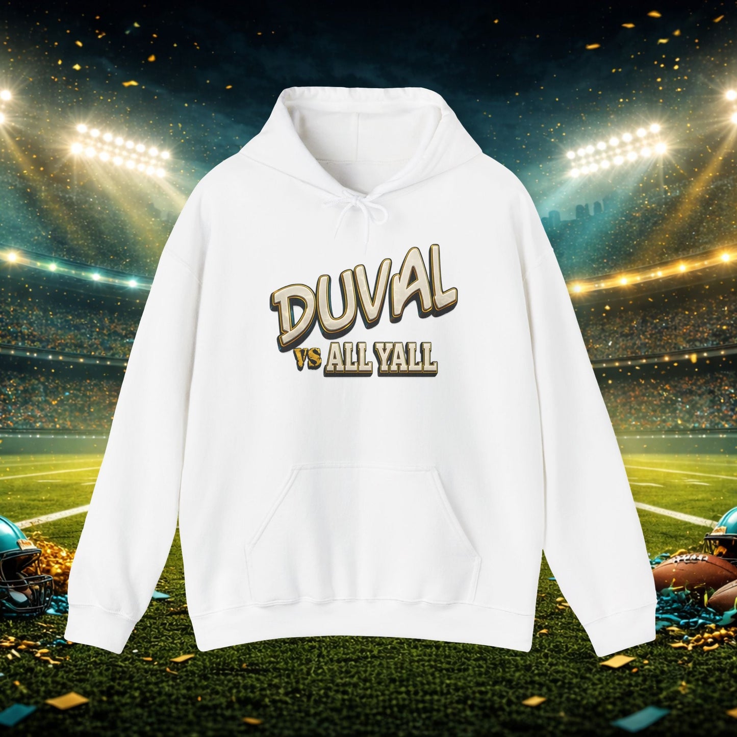 Duval vs All Y’all Hoodie — "Playoff Mode: Locked In" Football Fan Sweatshirt Printify