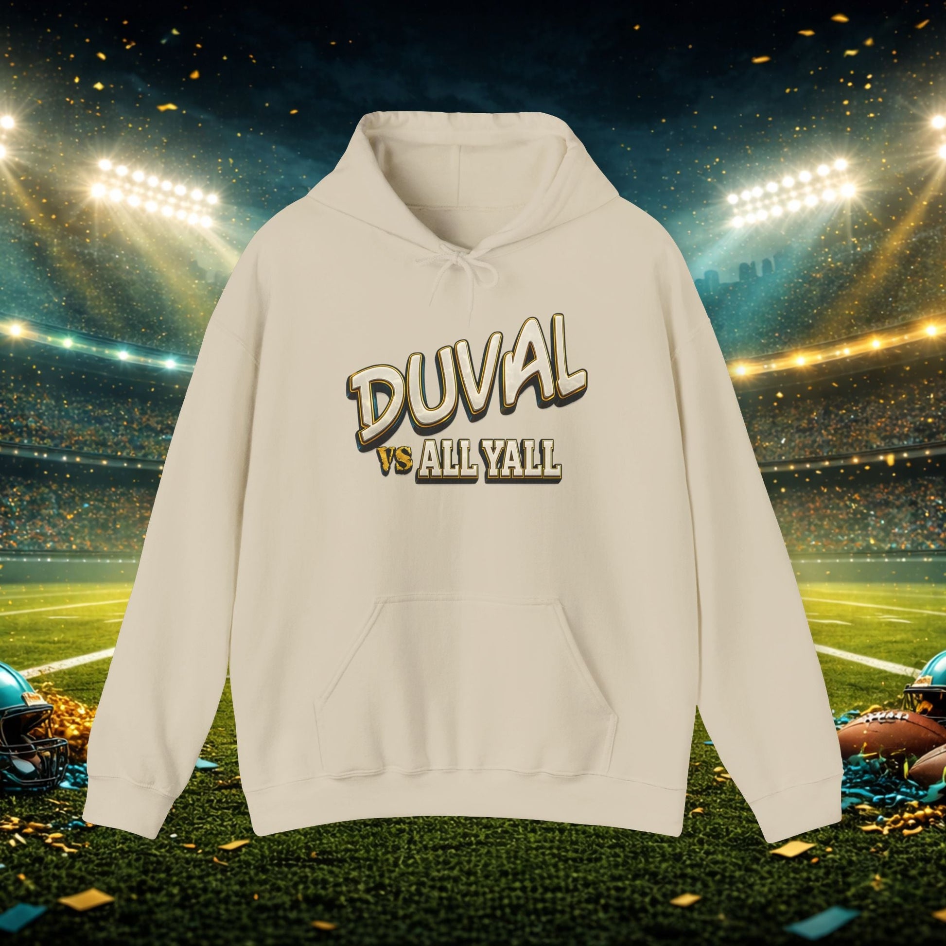 Duval vs All Y’all Hoodie — "Playoff Mode: Locked In" Football Fan Sweatshirt Printify