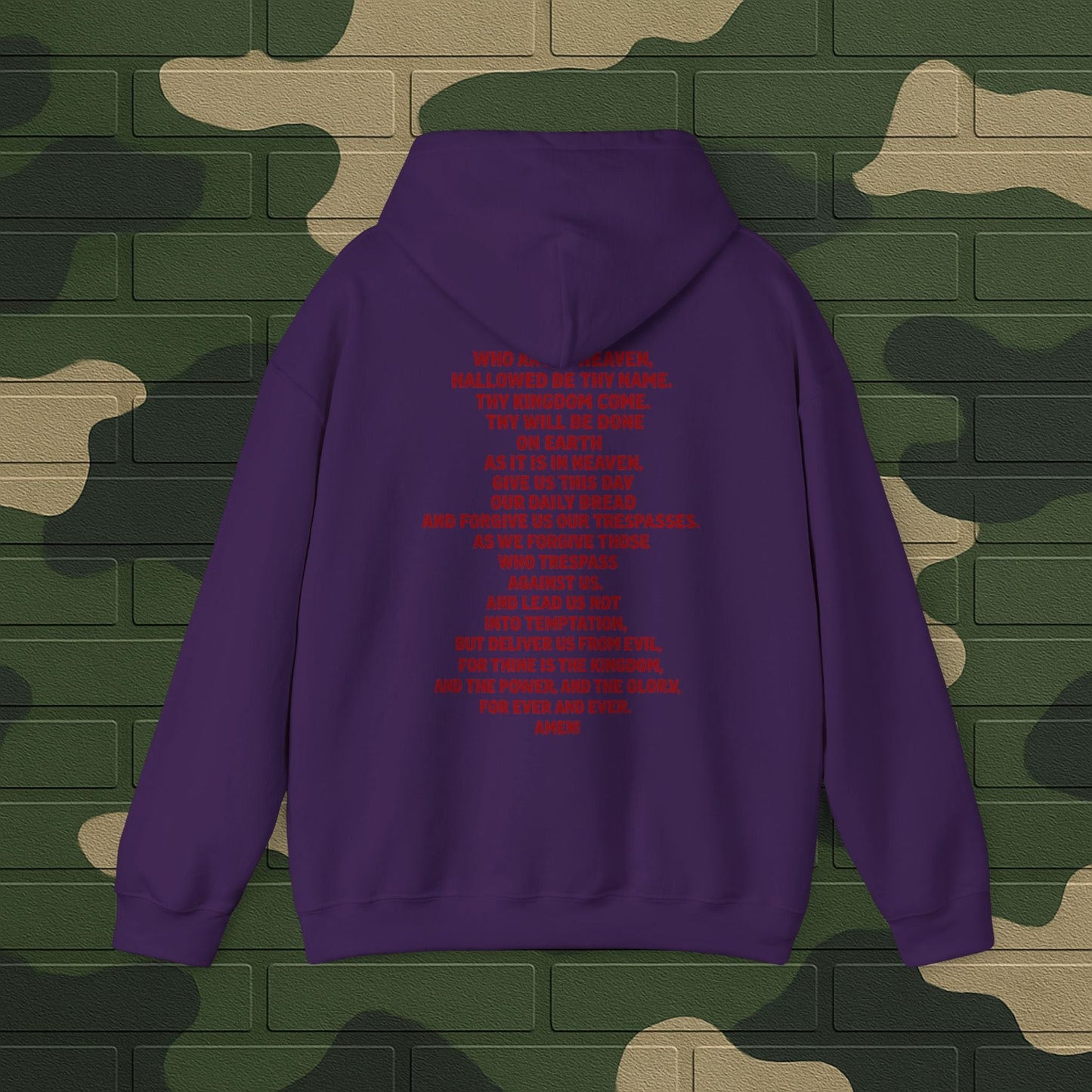 Hoodie — "Long Live Tushay" Memorial Hoodie with Lord's Prayer Back Printify