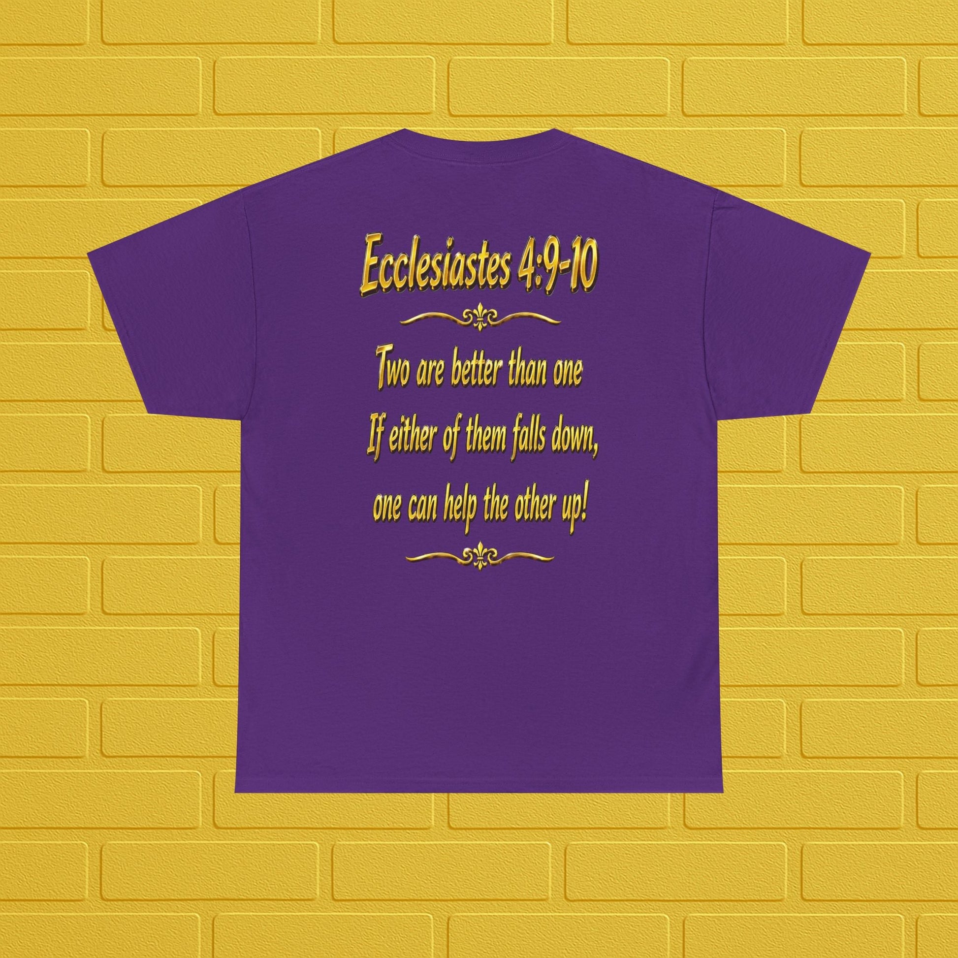 Birthday Tee — "Happy Birthday GLEN & GLENDA”! June 25 2026" with Ecclesiastes 4:9–10 Back Printify