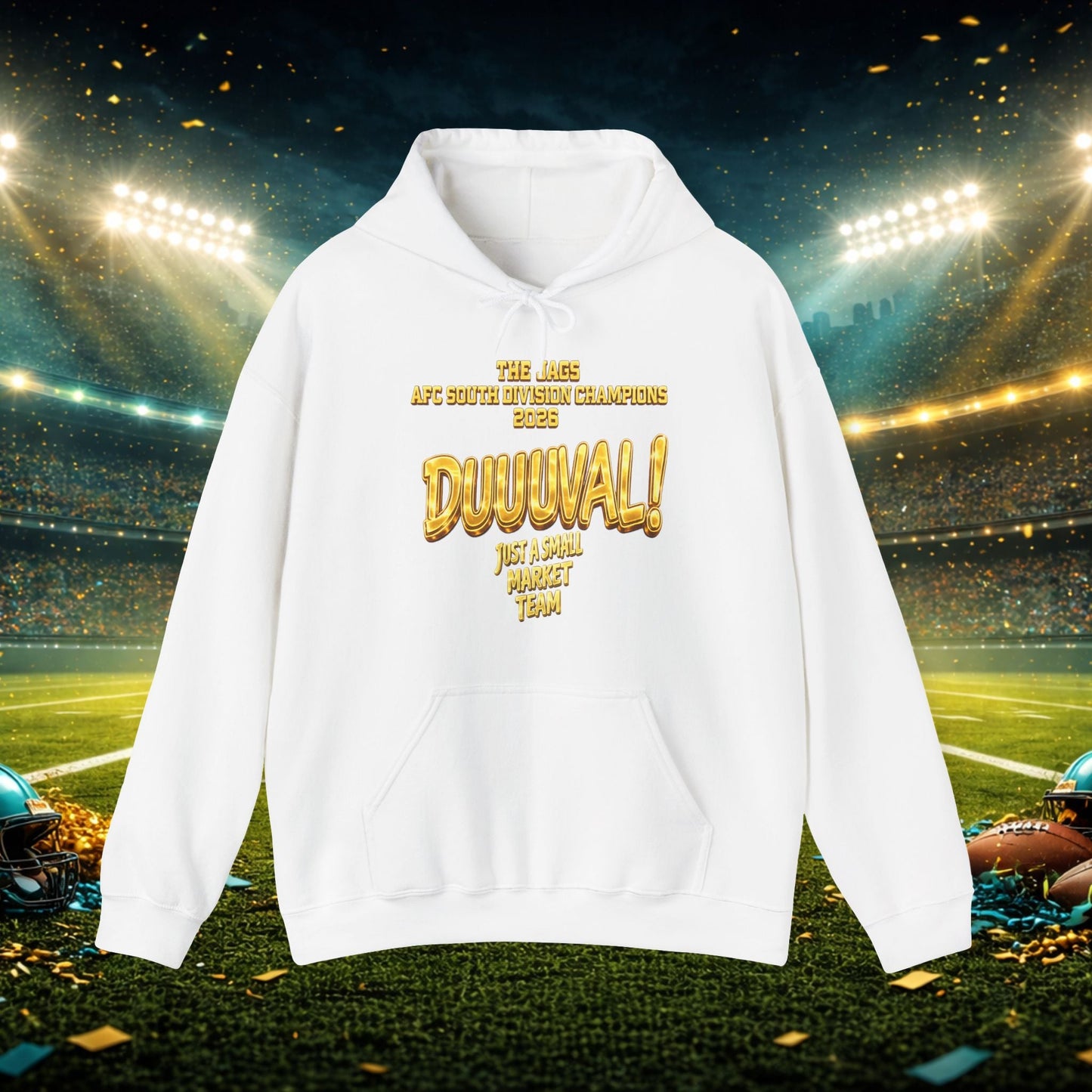 Duuval! Football Hoodie — "Locked In" Small Market Pride Sweatshirt Printify