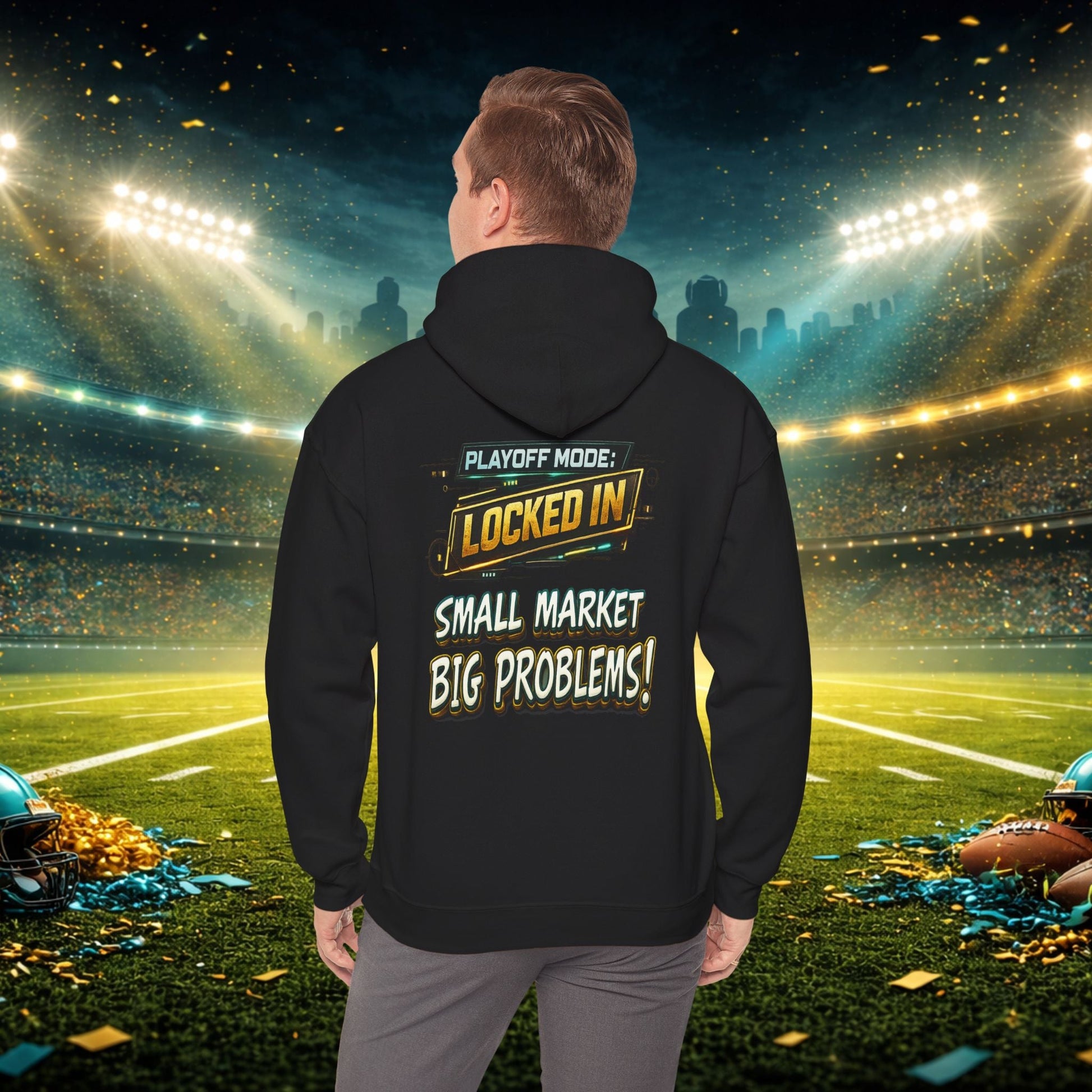Duval vs All Y’all Hoodie — "Playoff Mode: Locked In" Football Fan Sweatshirt Printify