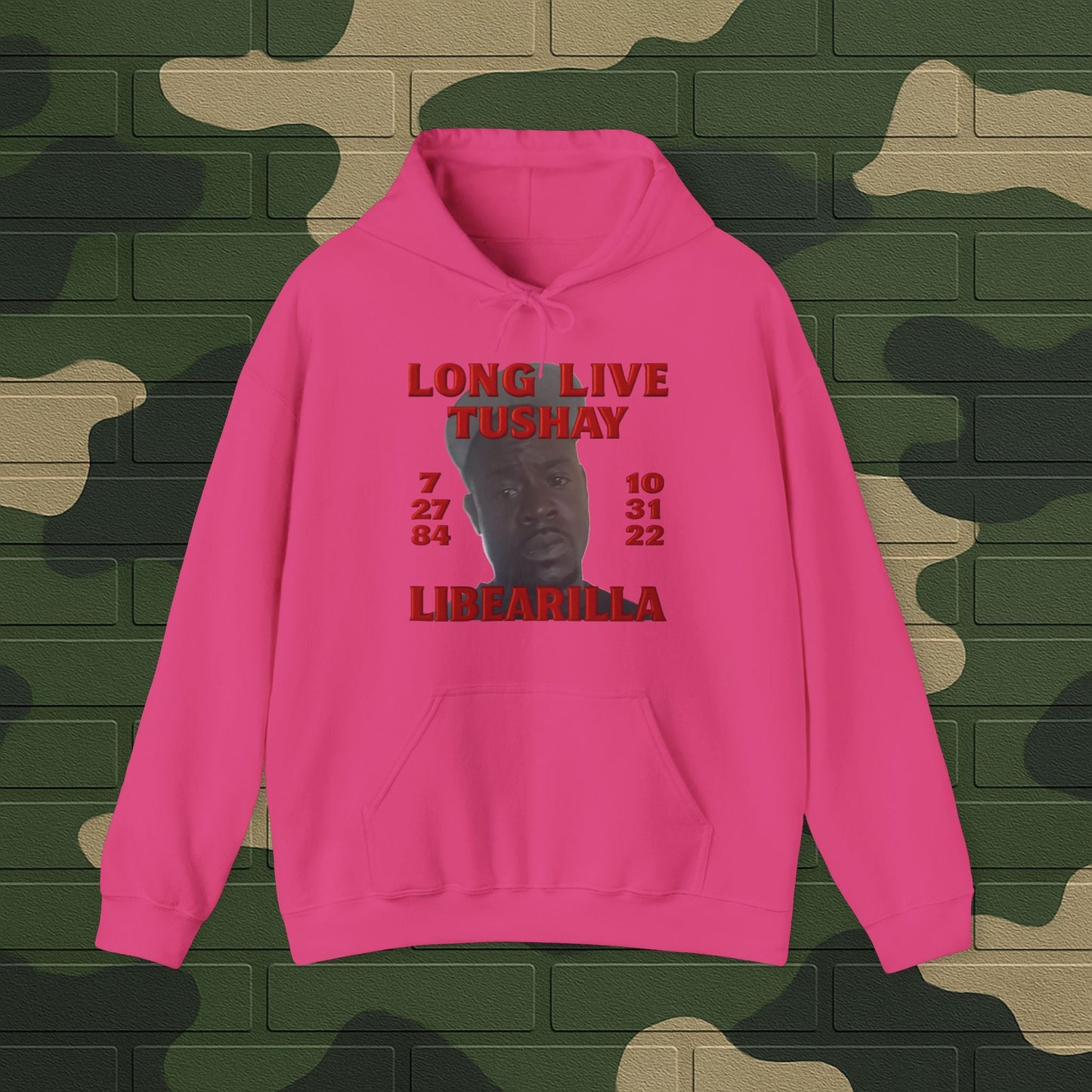 Hoodie — "Long Live Tushay" Memorial Hoodie with Lord's Prayer Back Printify