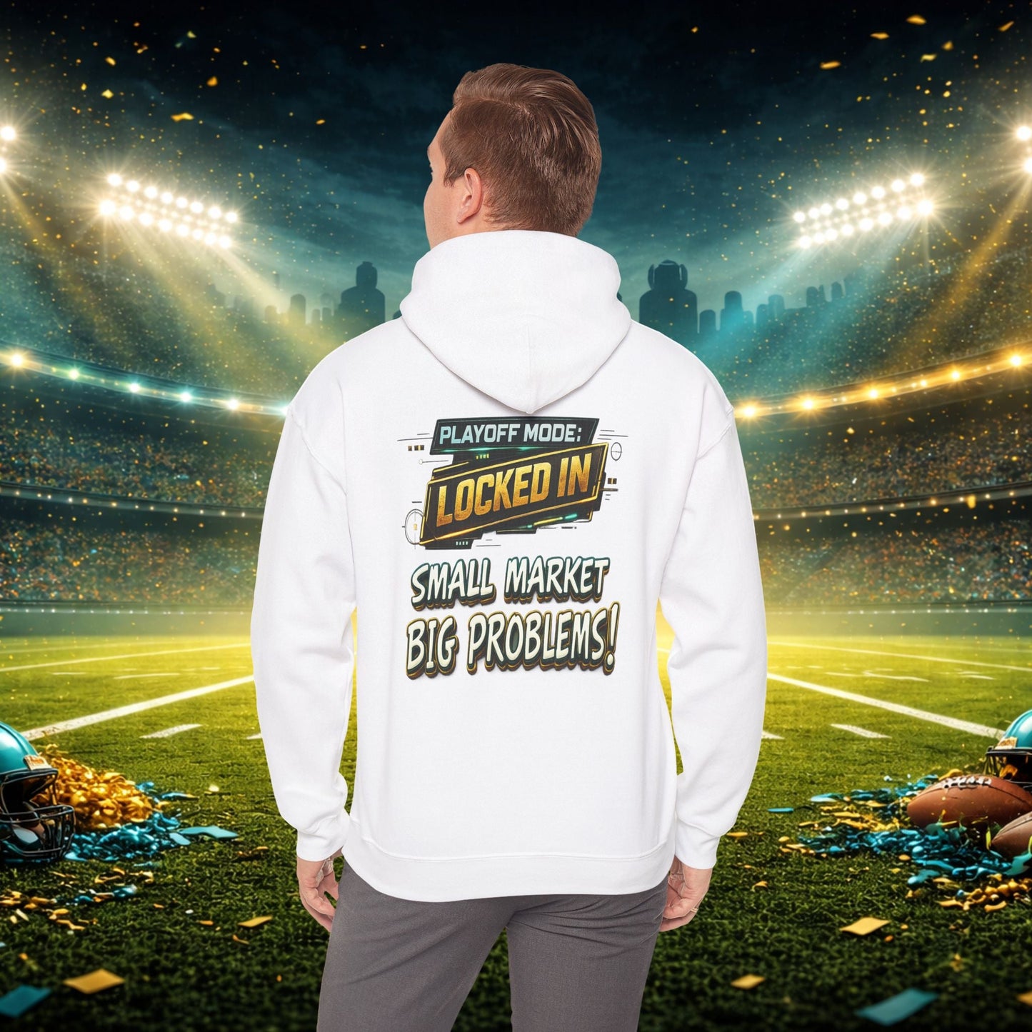Duval vs All Y’all Hoodie — "Playoff Mode: Locked In" Football Fan Sweatshirt Printify