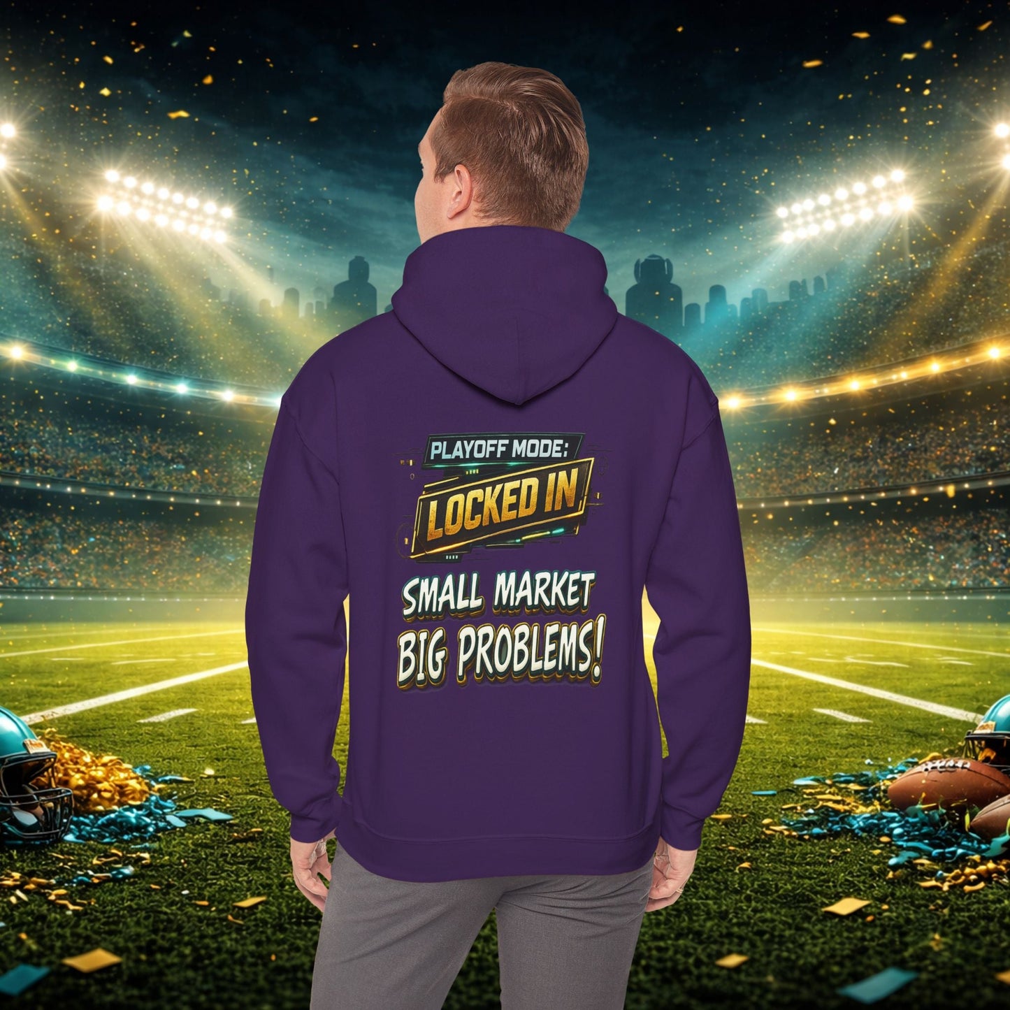 Duval vs All Y’all Hoodie — "Playoff Mode: Locked In" Football Fan Sweatshirt Printify