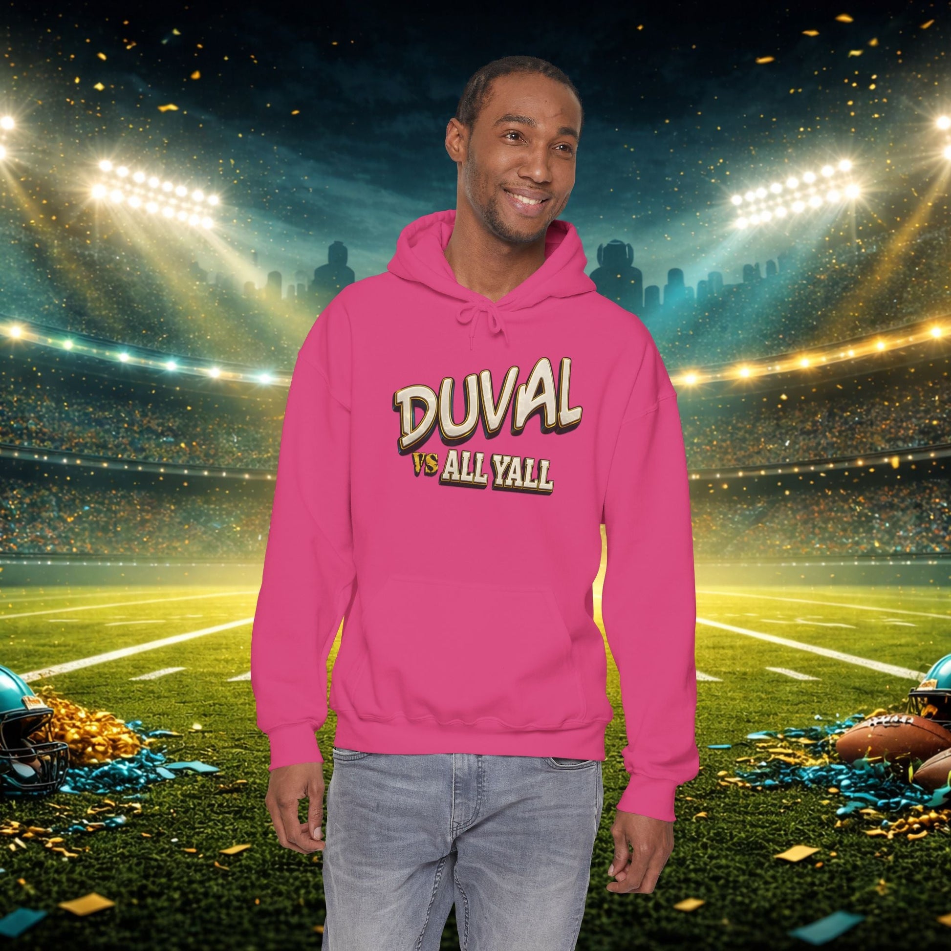 Duval vs All Y’all Hoodie — "Playoff Mode: Locked In" Football Fan Sweatshirt Printify