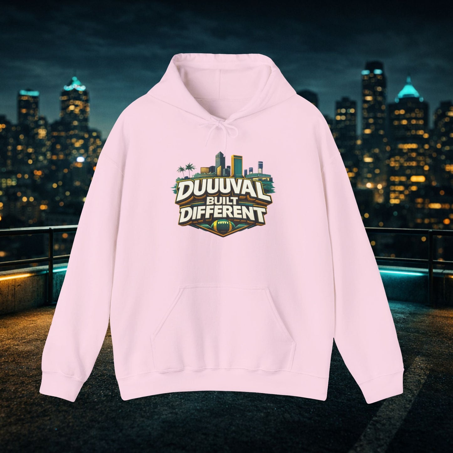 Duuuval Built Different / Defend The Bank Hoodie — Jacksonville Pride Graphic Hoodie Printify