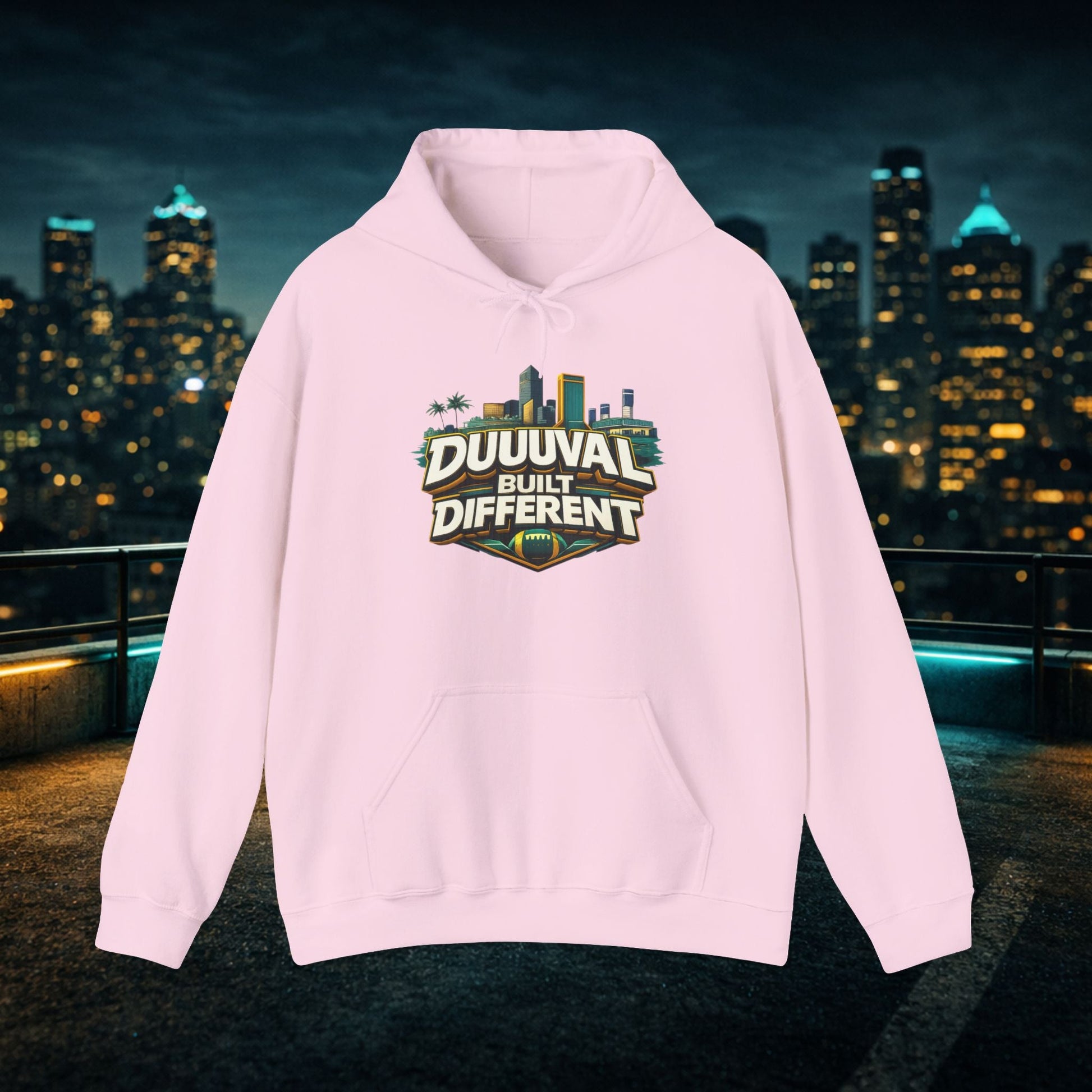 Duuuval Built Different / Defend The Bank Hoodie — Jacksonville Pride Graphic Hoodie Printify