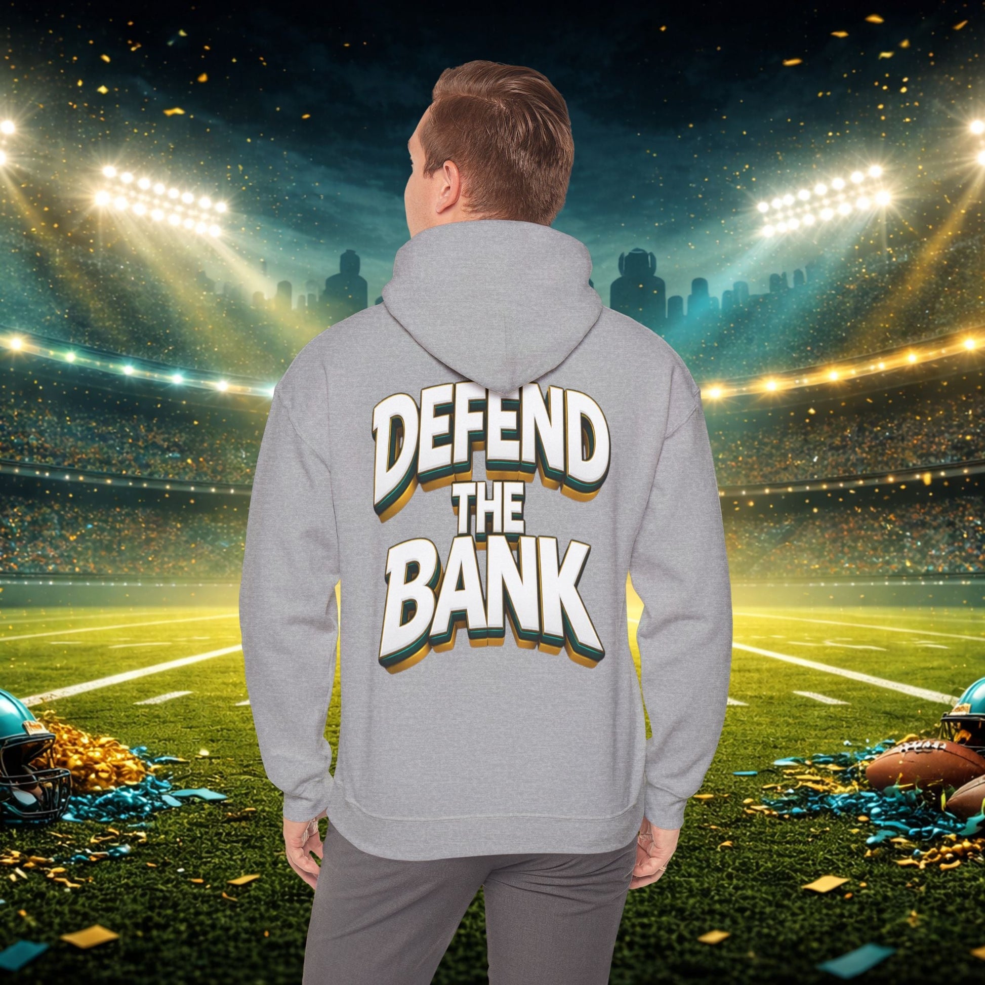 Defend The Bank Hoodie — "DUUUVAL vs EVERYBODY" Jacksonville Streetwear Hoodie Printify