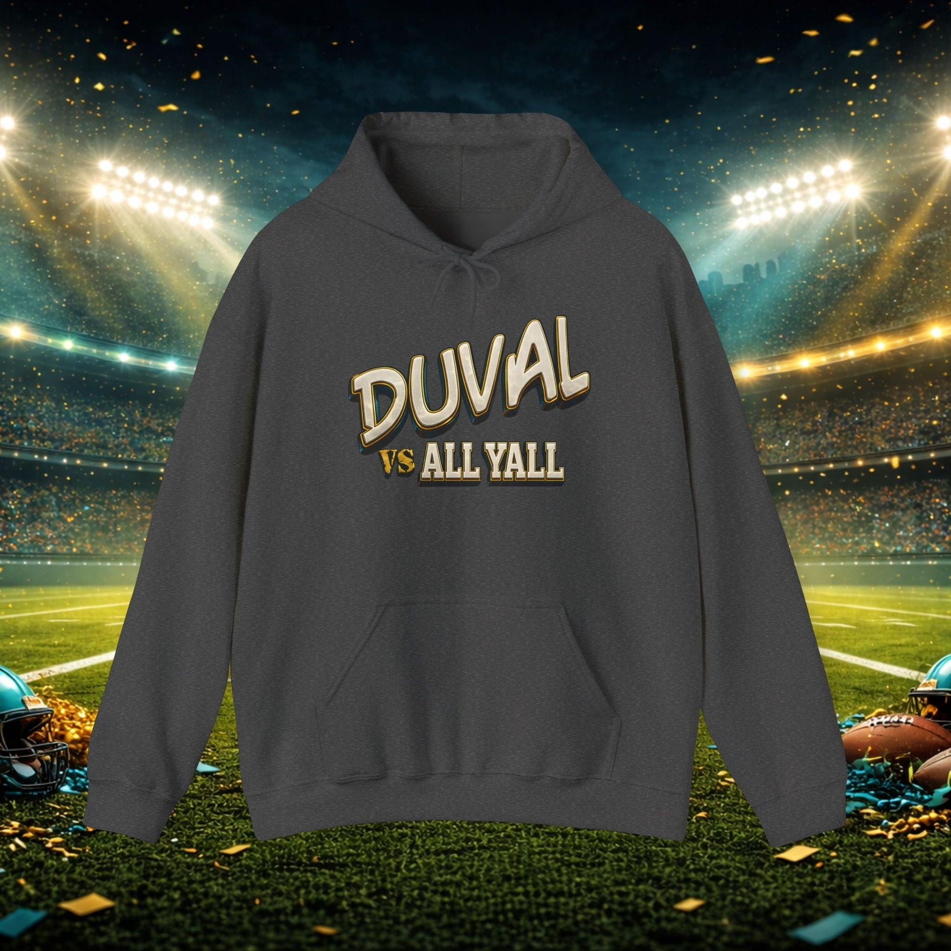 Duval vs All Y’all Hoodie — "Playoff Mode: Locked In" Football Fan Sweatshirt Printify