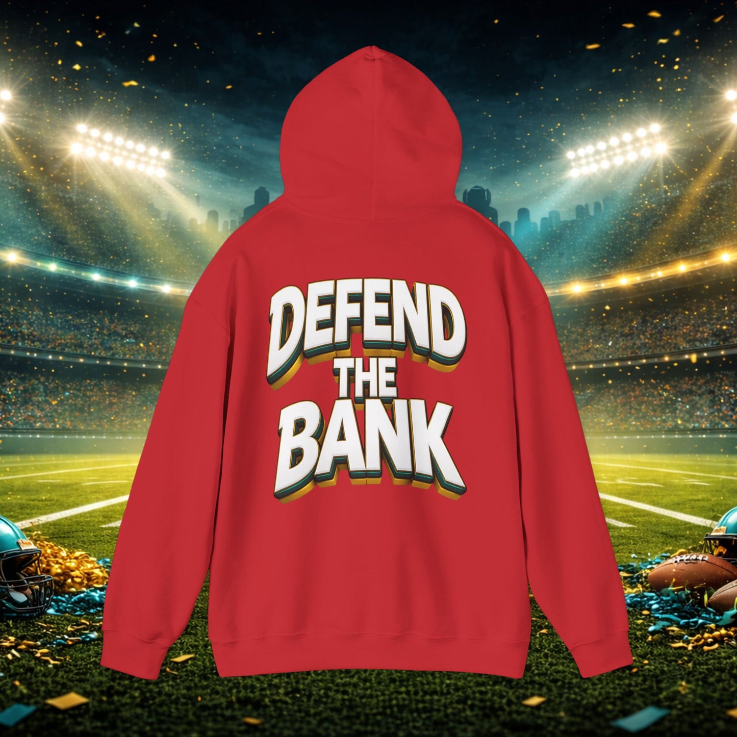 Defend The Bank Hoodie — "DUUUVAL vs EVERYBODY" Jacksonville Streetwear Hoodie Printify