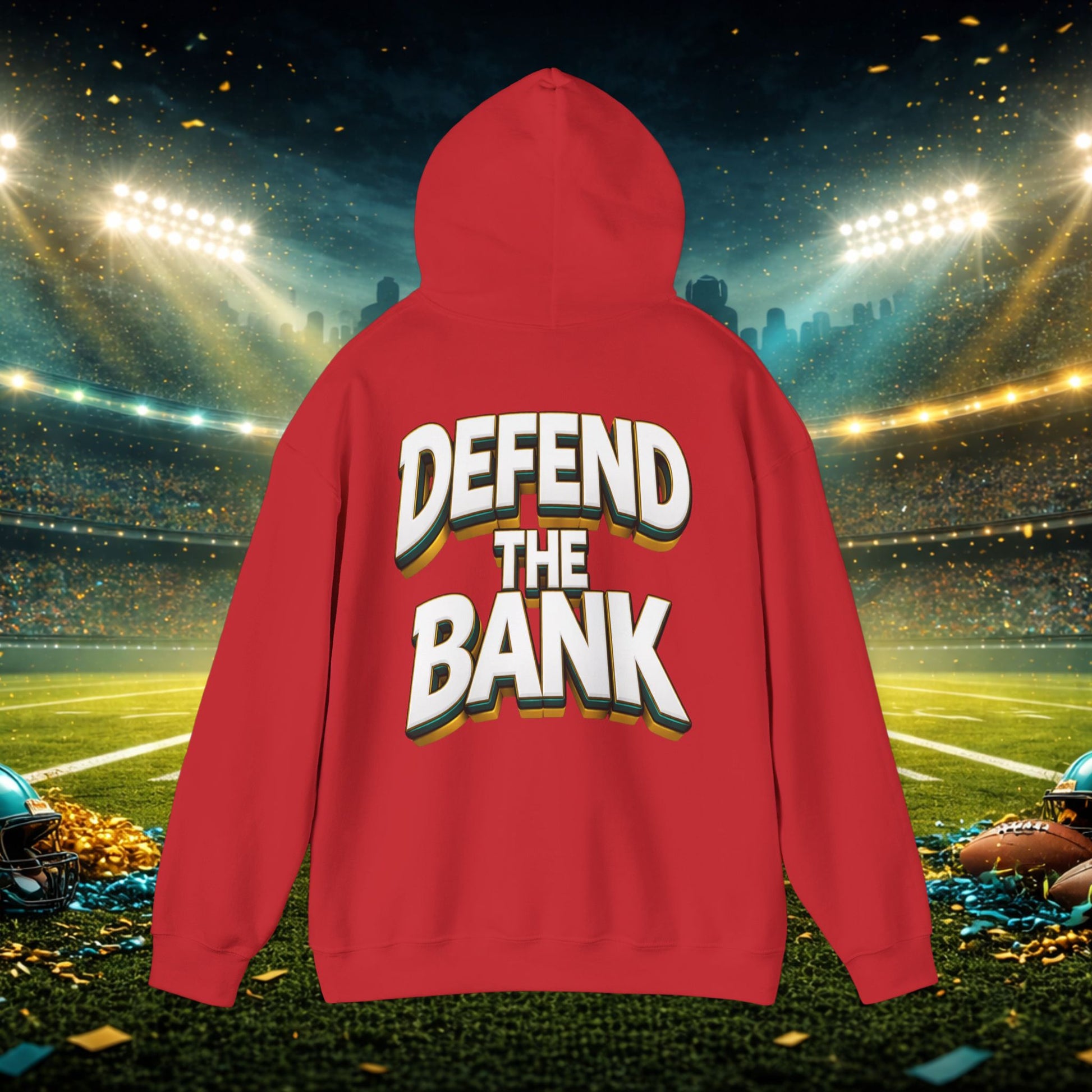 Defend The Bank Hoodie — "DUUUVAL vs EVERYBODY" Jacksonville Streetwear Hoodie Printify