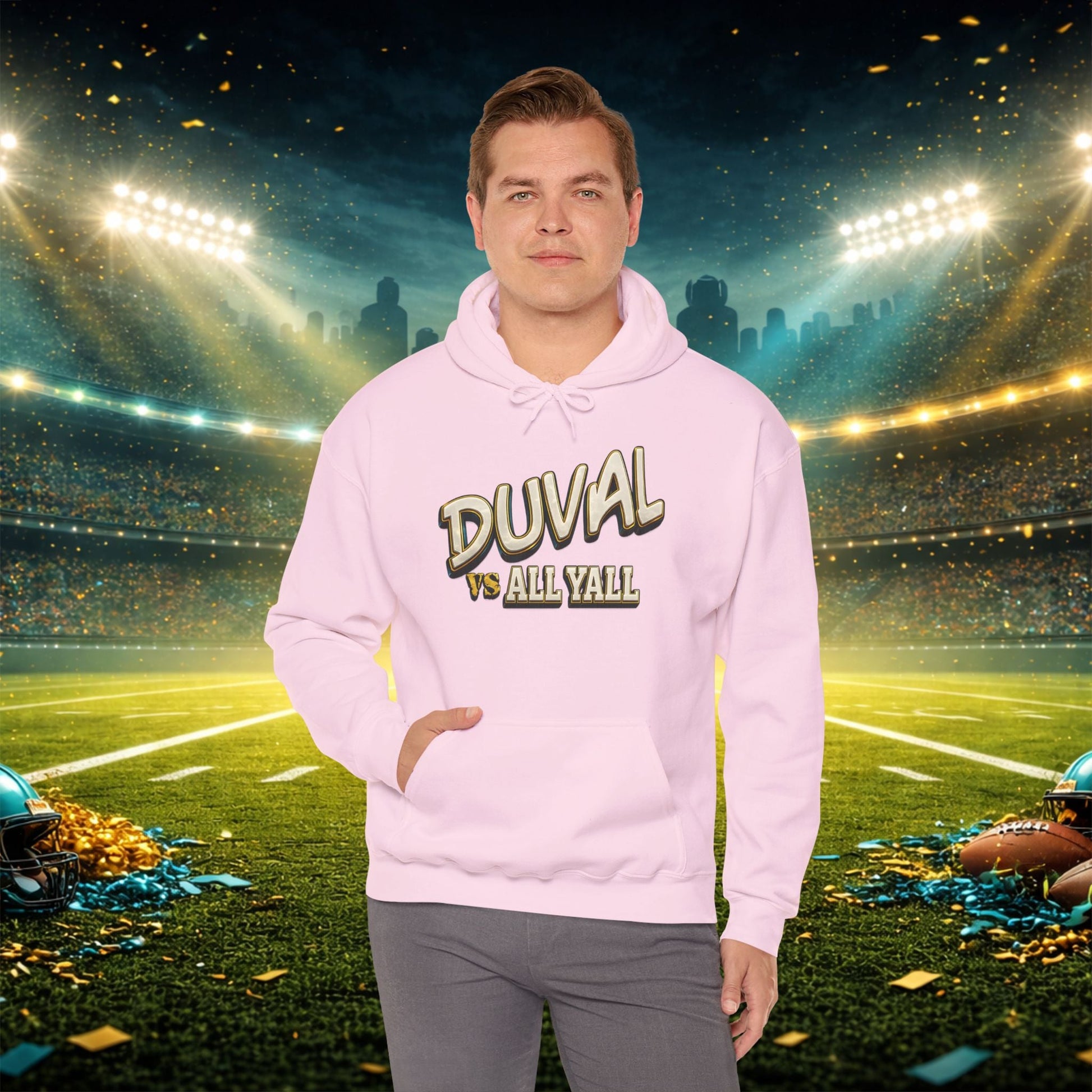 Duval vs All Y’all Hoodie — "Playoff Mode: Locked In" Football Fan Sweatshirt Printify