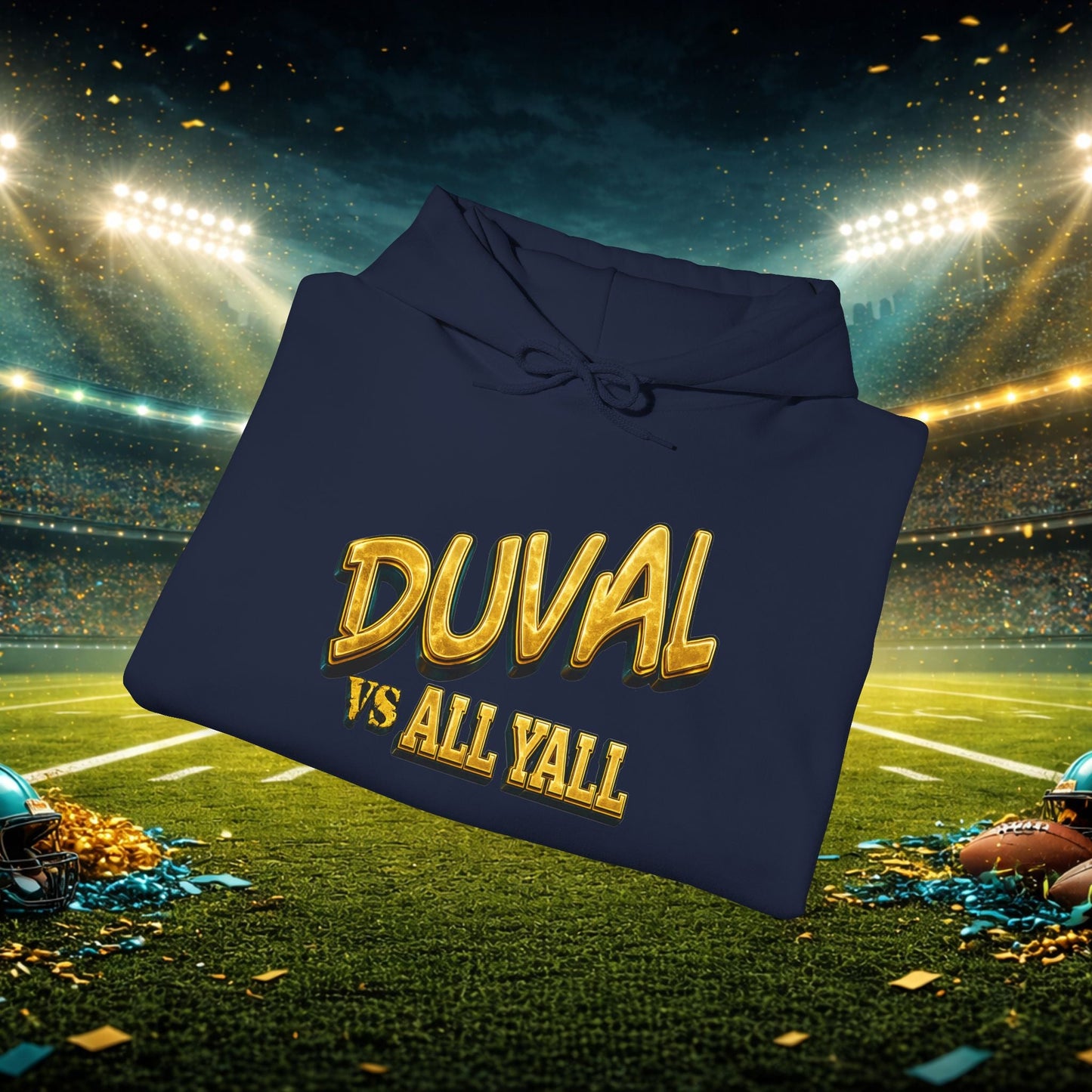 Duval vs All Y’all Hoodie — "Playoff Mode: Locked In" Football Fan Sweatshirt Printify