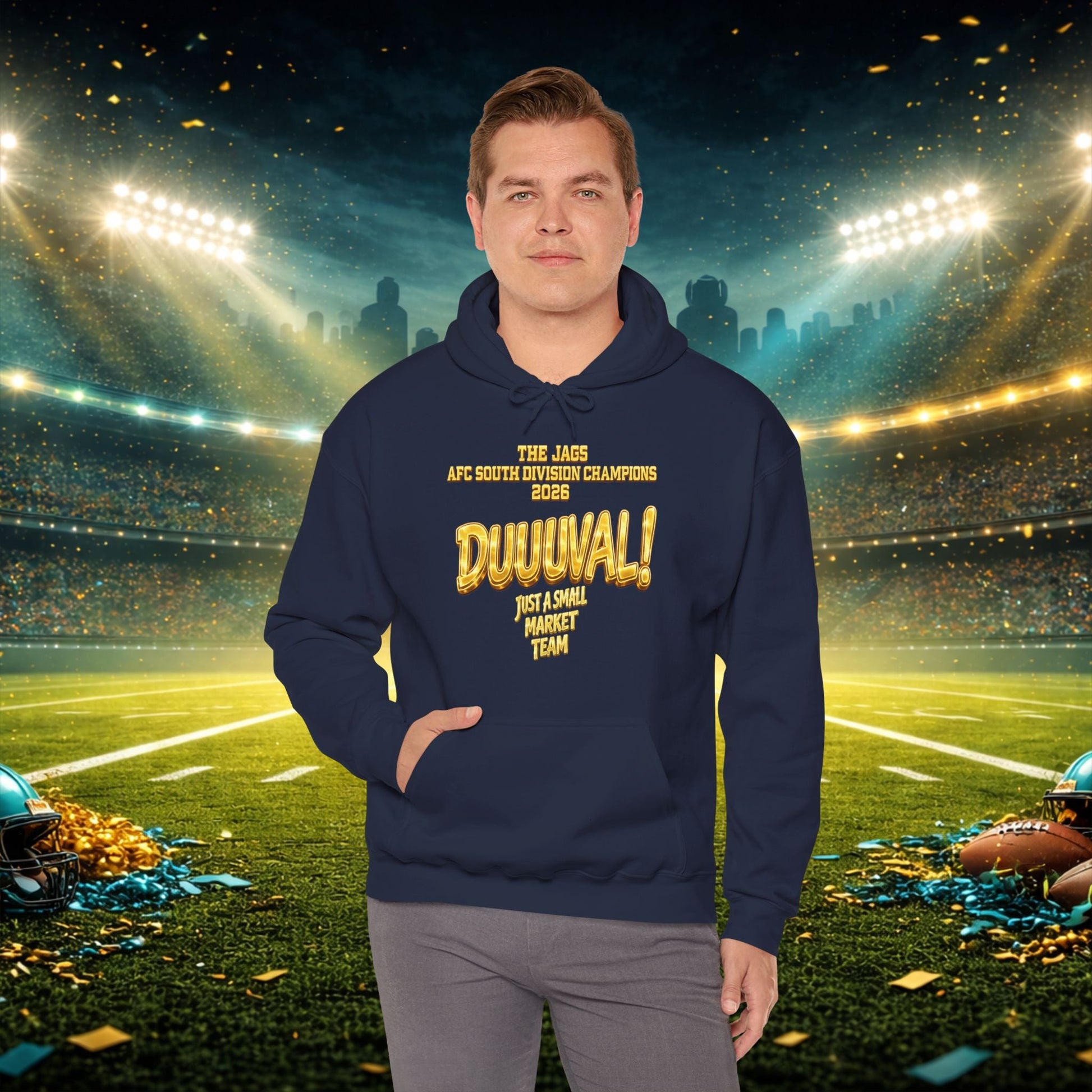 Duuval! Football Hoodie — "Locked In" Small Market Pride Sweatshirt Printify