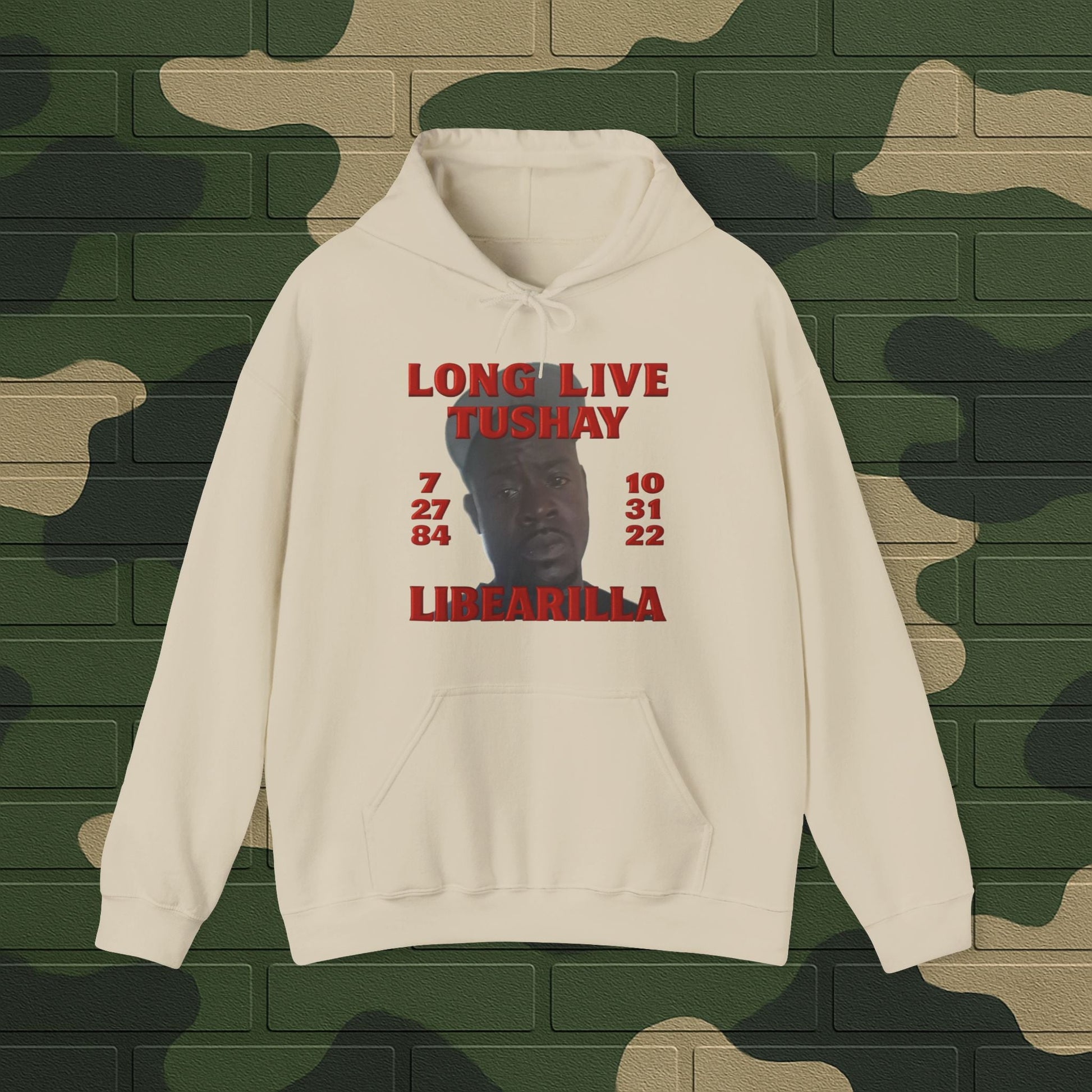 Hoodie — "Long Live Tushay" Memorial Hoodie with Lord's Prayer Back Printify