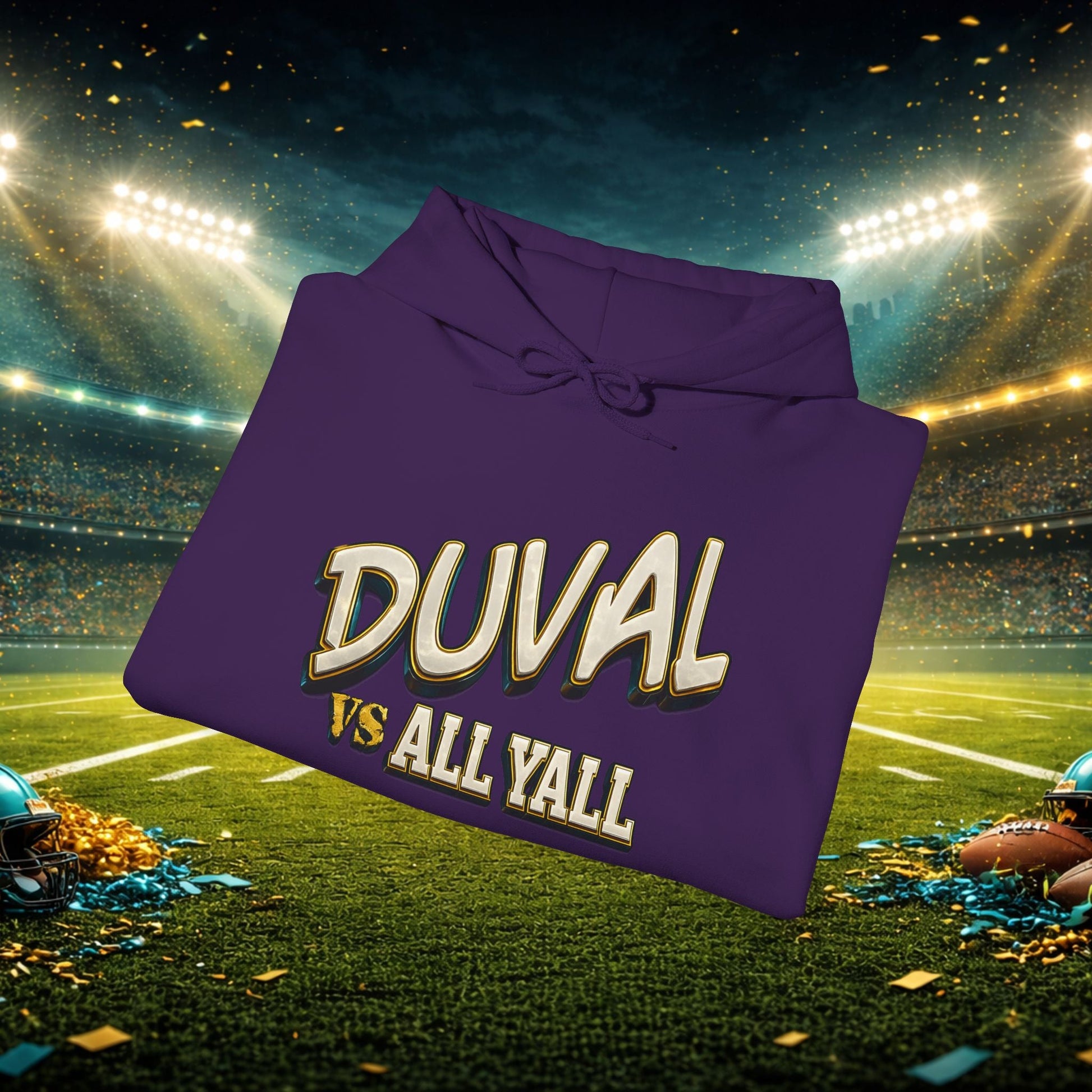Duval vs All Y’all Hoodie — "Playoff Mode: Locked In" Football Fan Sweatshirt Printify