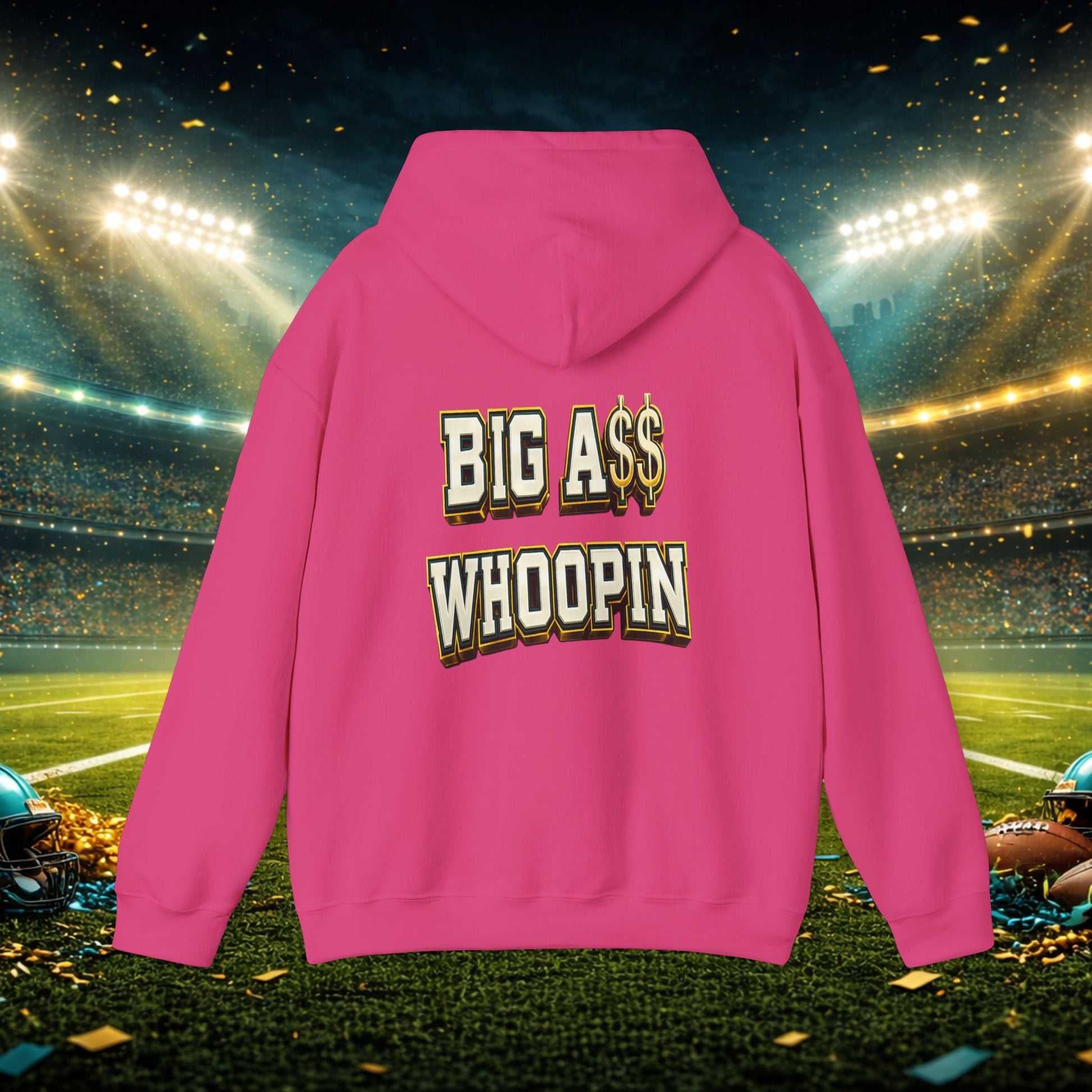 Big A Whoopin Hoodie — "Just a Small Market Team" Football Fan Sweatshirt Printify