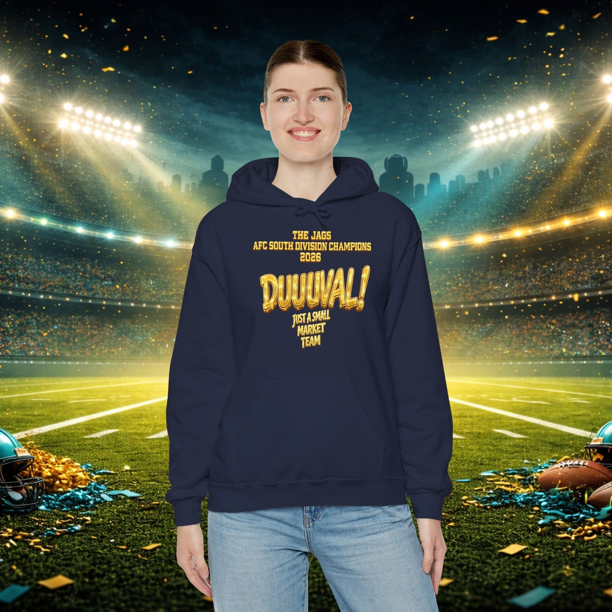 Duuval! Football Hoodie — "Locked In" Small Market Pride Sweatshirt Printify